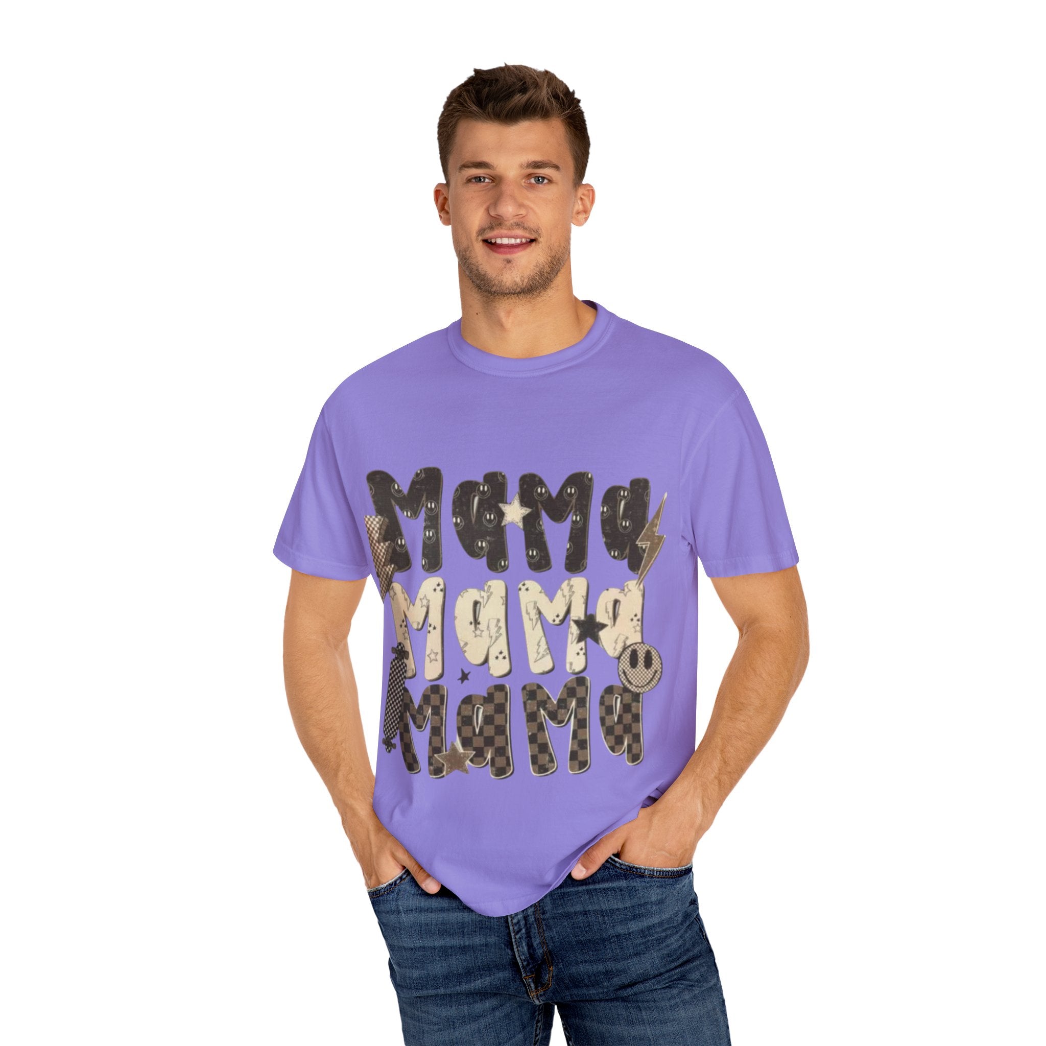 Mama Vibes Garment-Dyed T-shirt | Unisex Tee for Mother's Day, Birthday Gift, Casual Wear, Family Outings, Unique Style