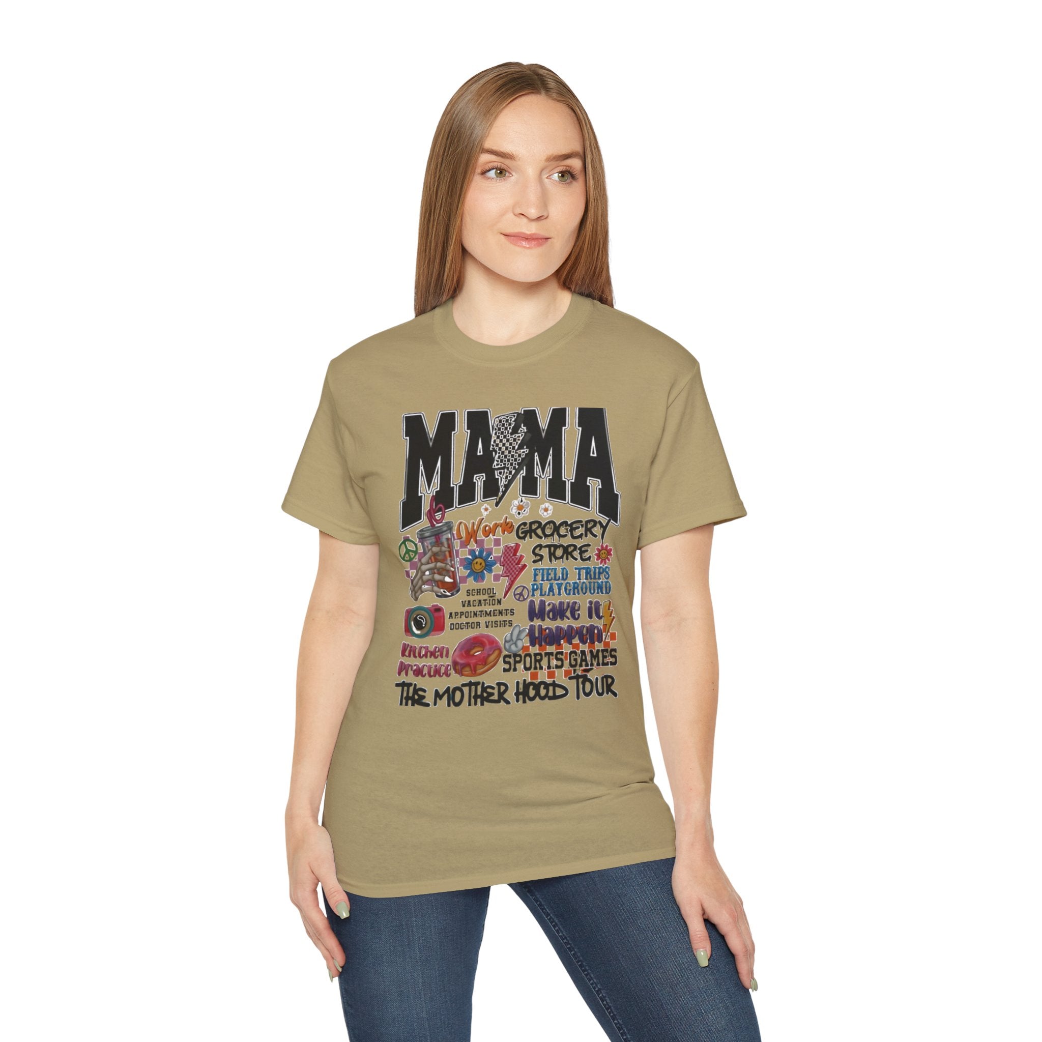 Mama:The Motherhood Tour Unisex Tee, Gift for Mom, Funny Shirt, Mother's Day, Family Outing, Parenting Humor