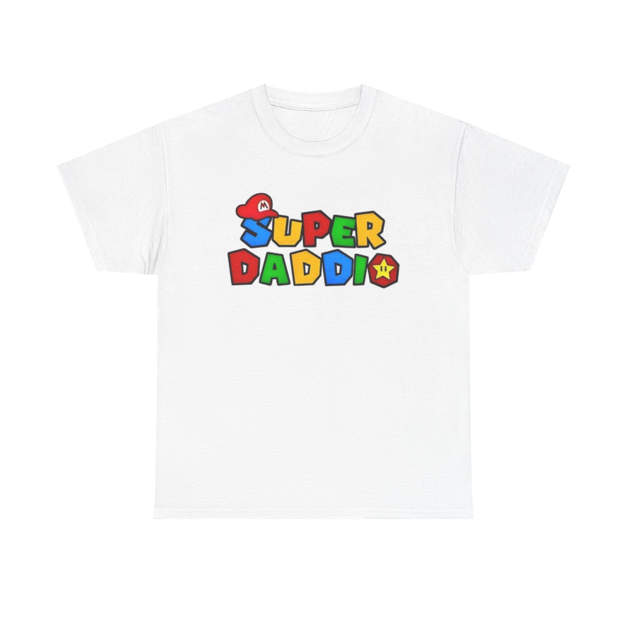 Super Daddio Unisex Heavy Cotton Tee | Funny Dad Shirt, Gift for Father's Day, Casual Wear, Gaming T-Shirt, Family Fun Apparel