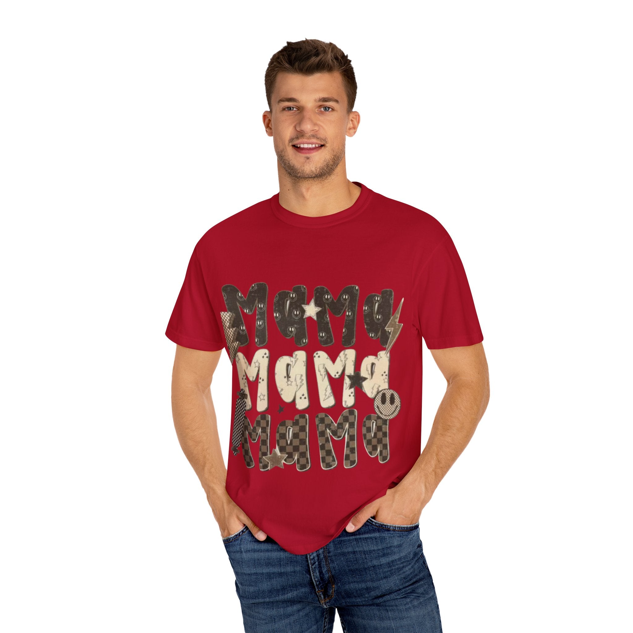 Mama Vibes Garment-Dyed T-shirt | Unisex Tee for Mother's Day, Birthday Gift, Casual Wear, Family Outings, Unique Style