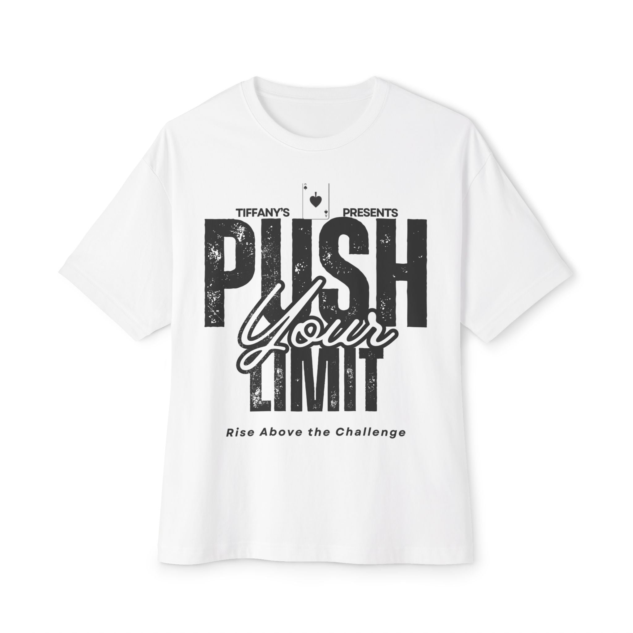 Motivational Oversized Tee - Push Your Limit, Boxy T-Shirt, Inspirational Gift, Casual Wear, Fitness Apparel, Everyday Comfort