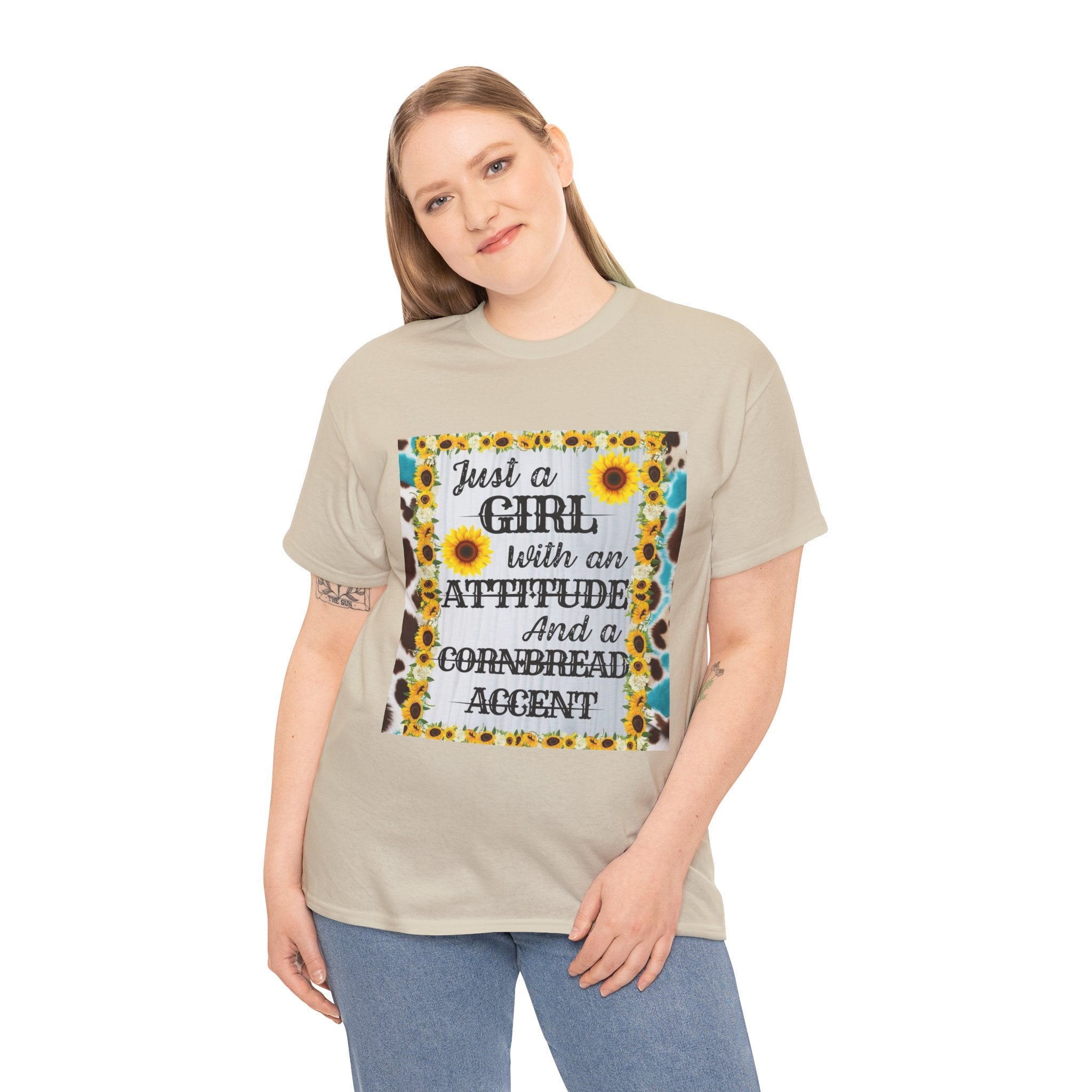 Sassy Attitude Tee - Unisex Heavy Cotton T-Shirt, Casual Wear, Gift for Her, Fun Graphic Top, Southern Charm Apparel