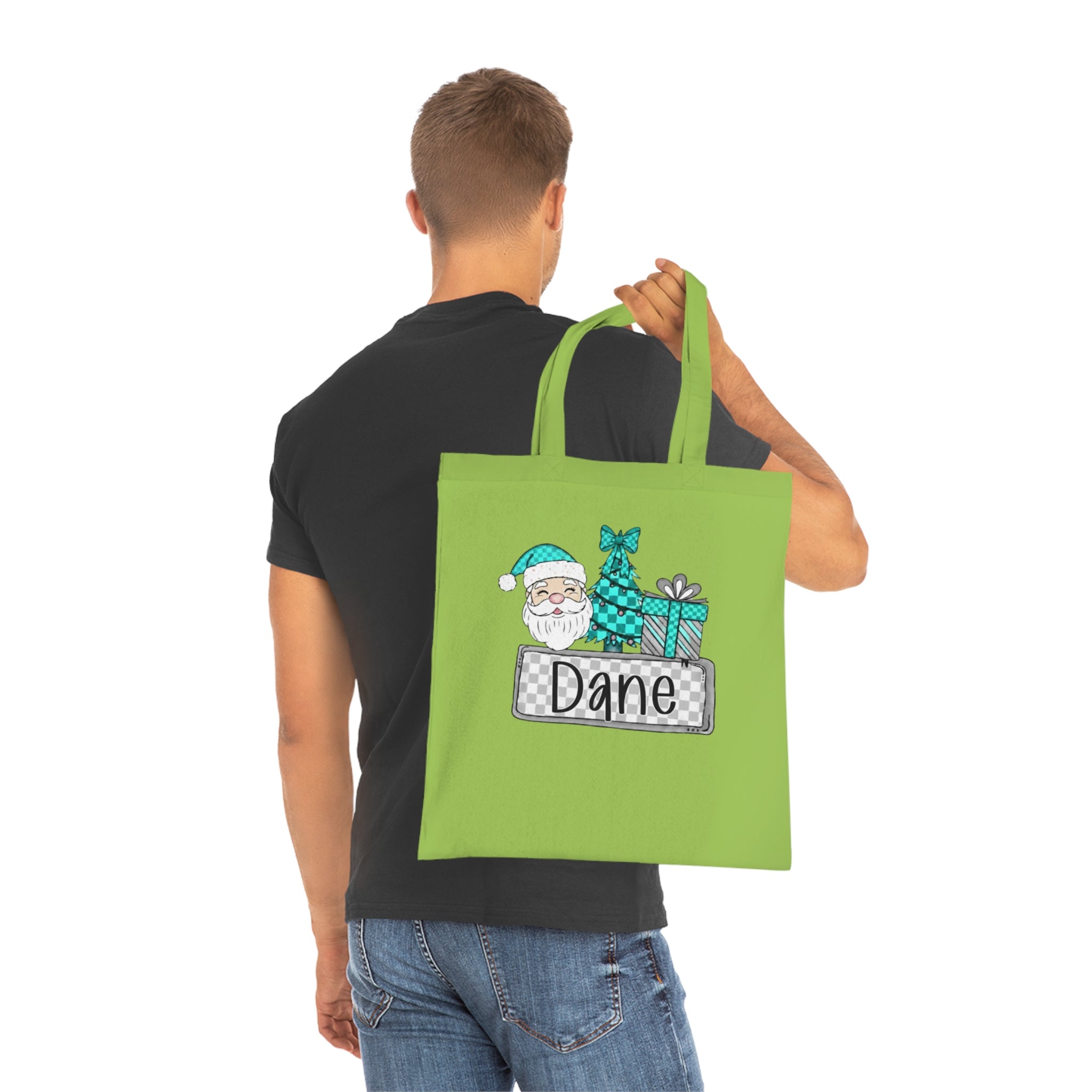 Personalized Christmas Cotton Tote