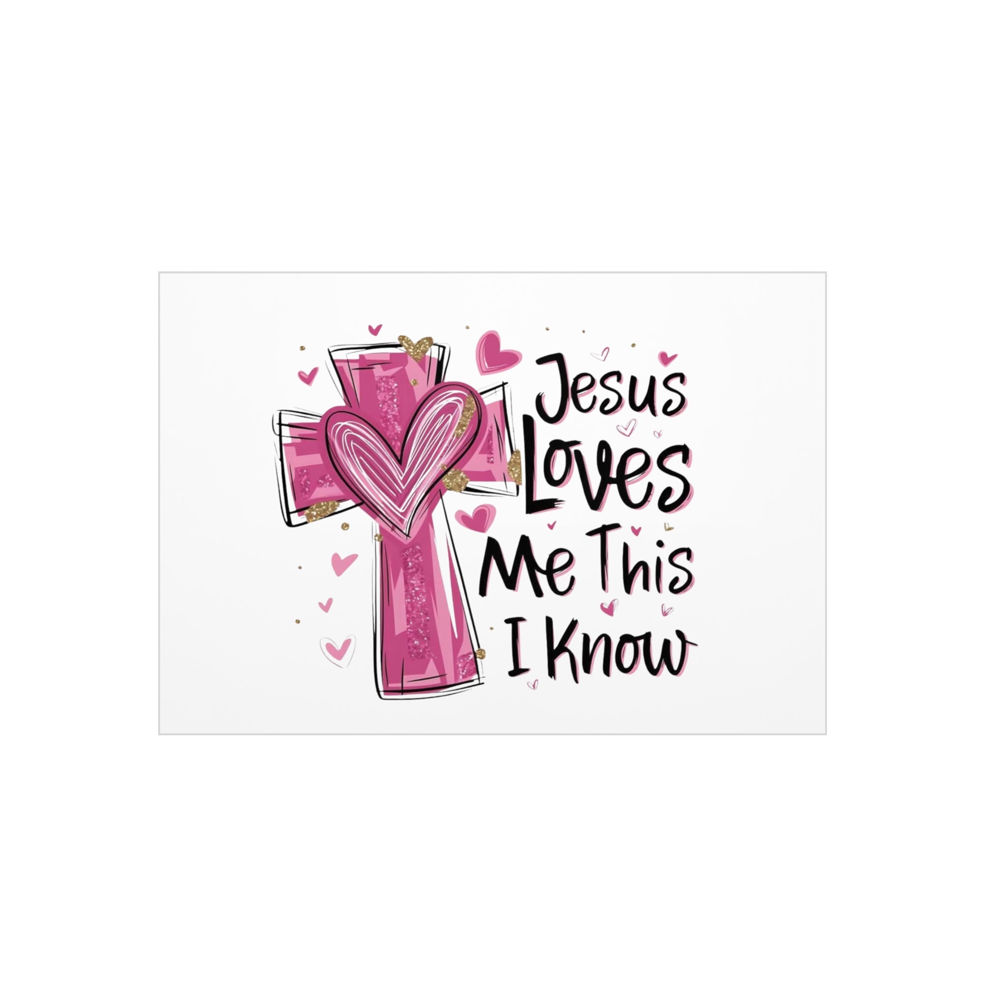 Girls Wall Art- Jesus Loves Me This I Know - Inspirational Decor for Home, Office, Gifts, Religious Events, Celebrations