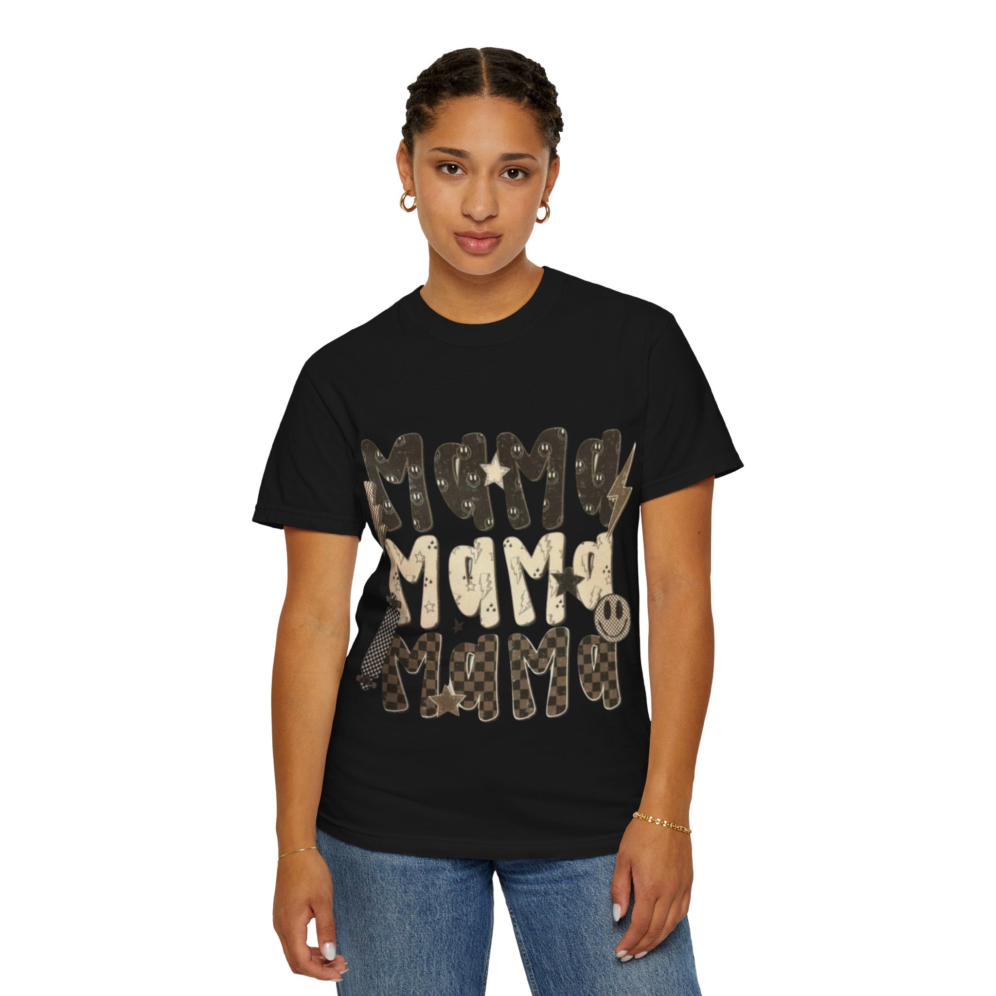 Mama Vibes Garment-Dyed T-shirt | Unisex Tee for Mother's Day, Birthday Gift, Casual Wear, Family Outings, Unique Style