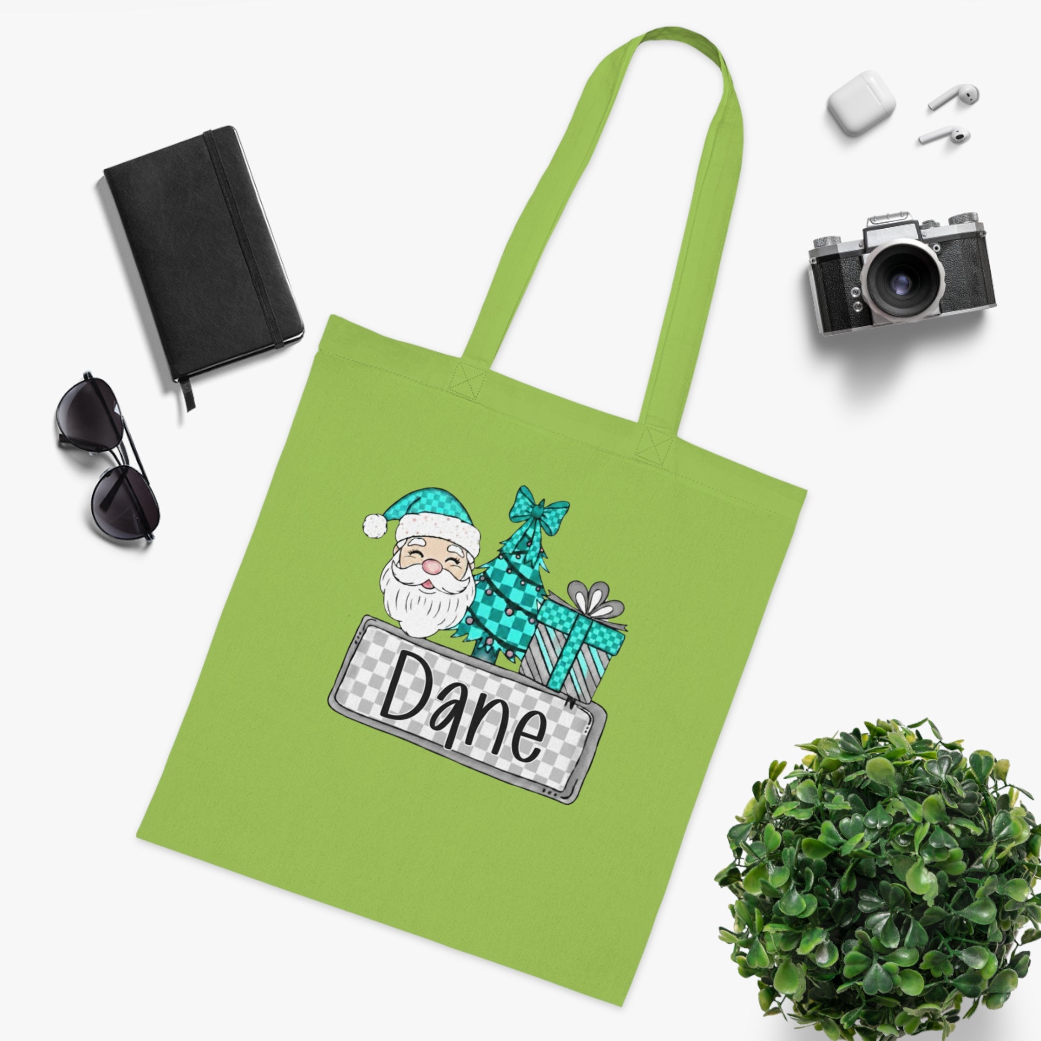 Personalized Christmas Cotton Tote