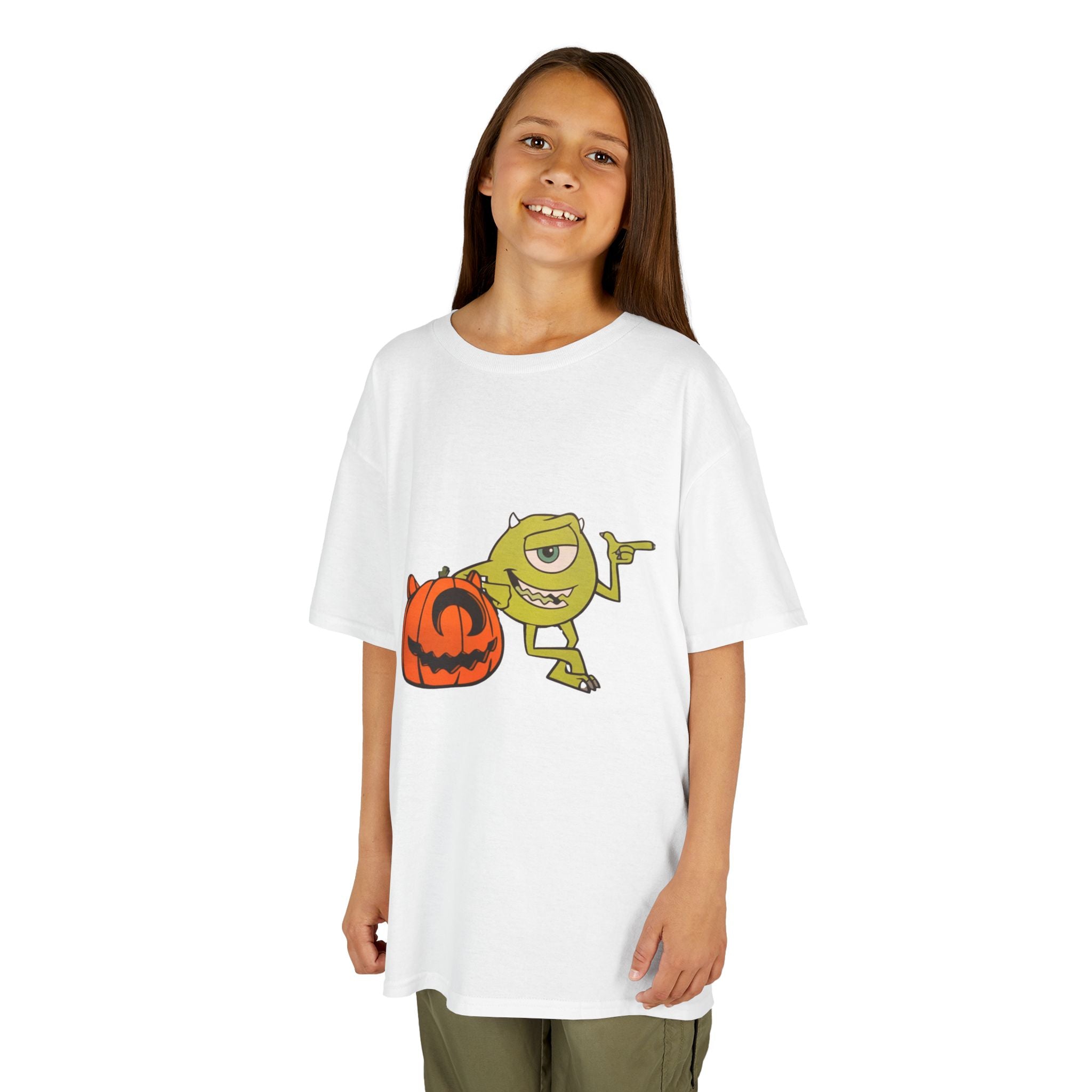 Halloween Kids Tee with Fun Pumpkin Design, Spooky Outfit, Trick or Treat Shirt, Kids Halloween Apparel, Cute Halloween Costume