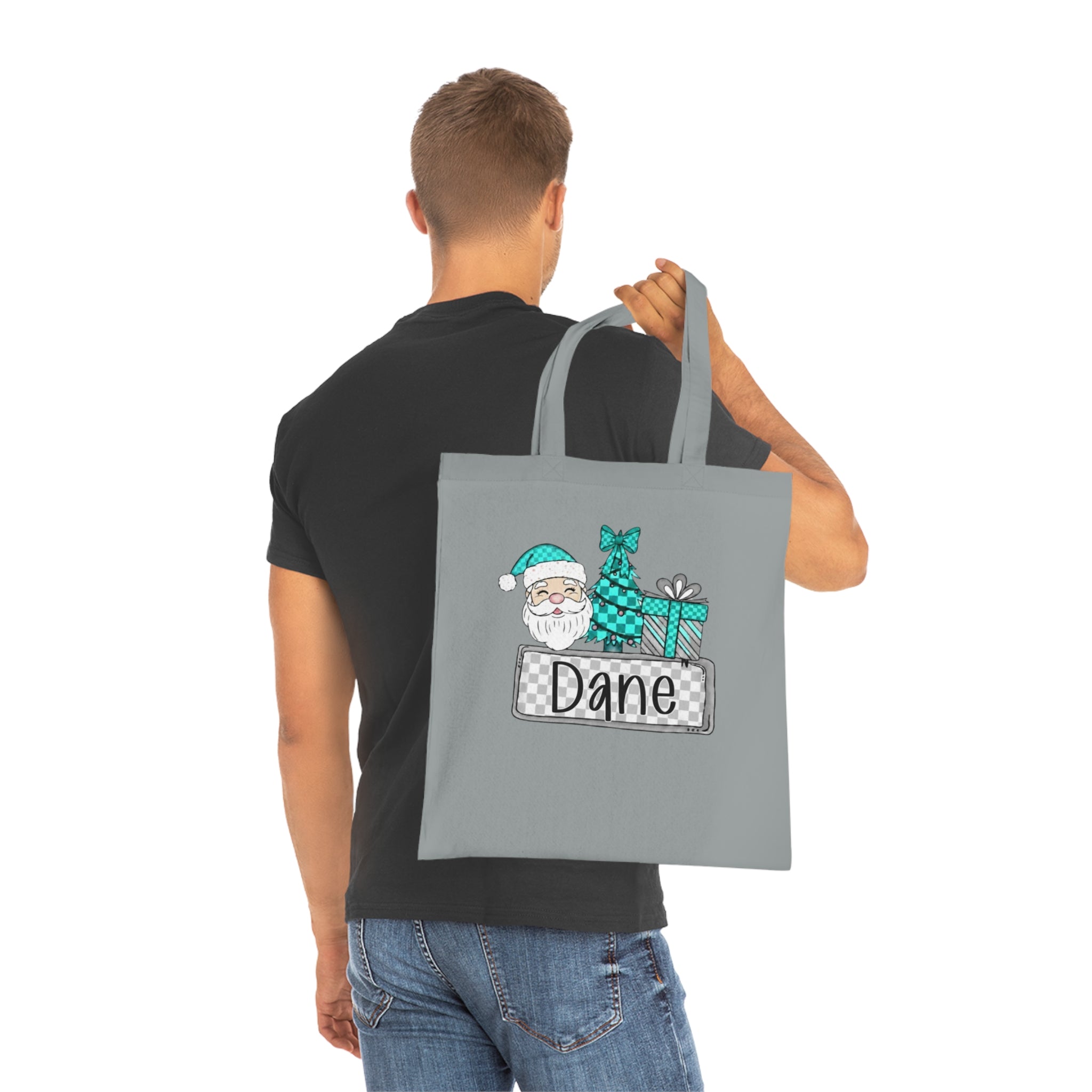 Personalized Christmas Cotton Tote