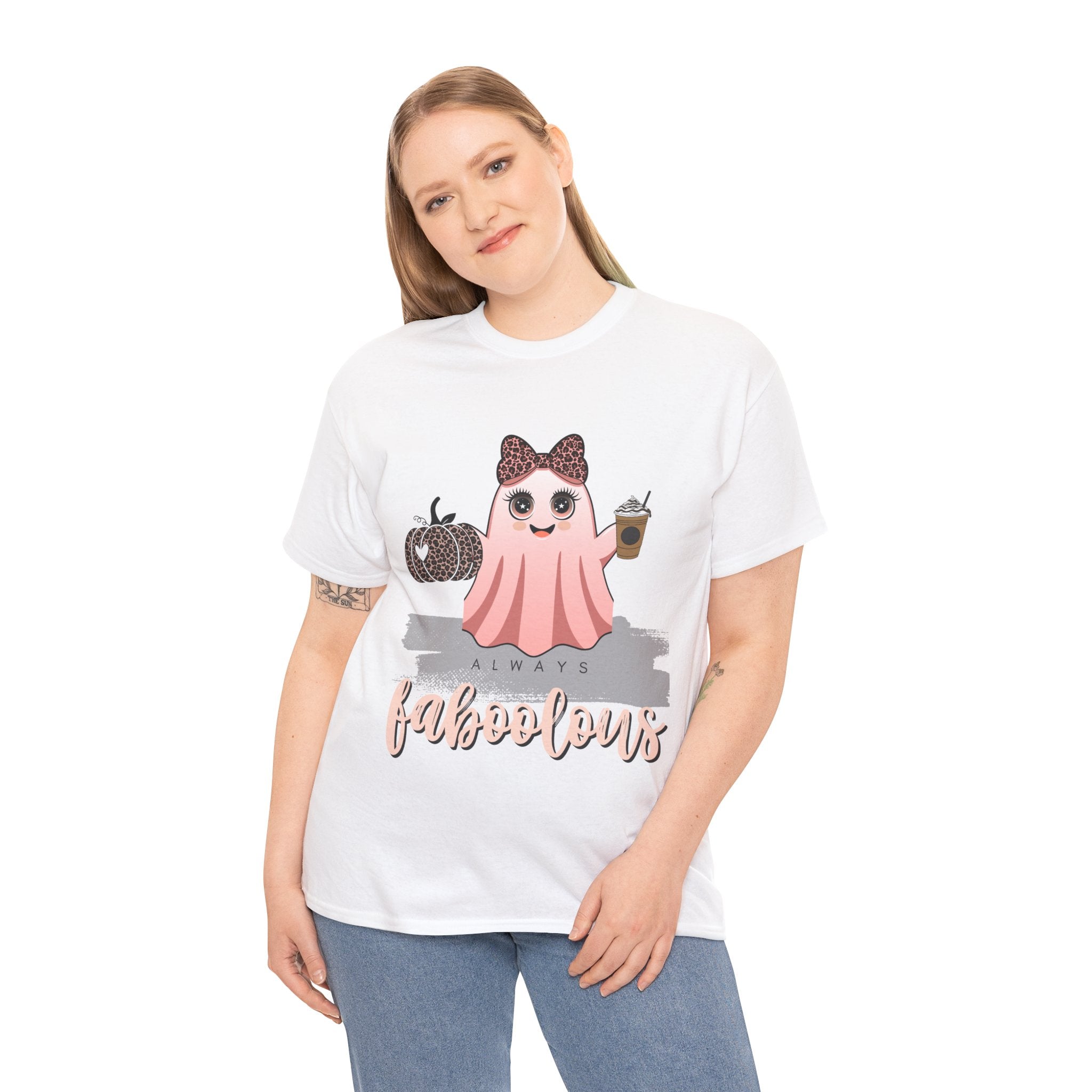 Faboolous Ghost Tee, Halloween Shirt, Unisex Tee, Cute Casual Wear, Fall Fashion, Gift for Her