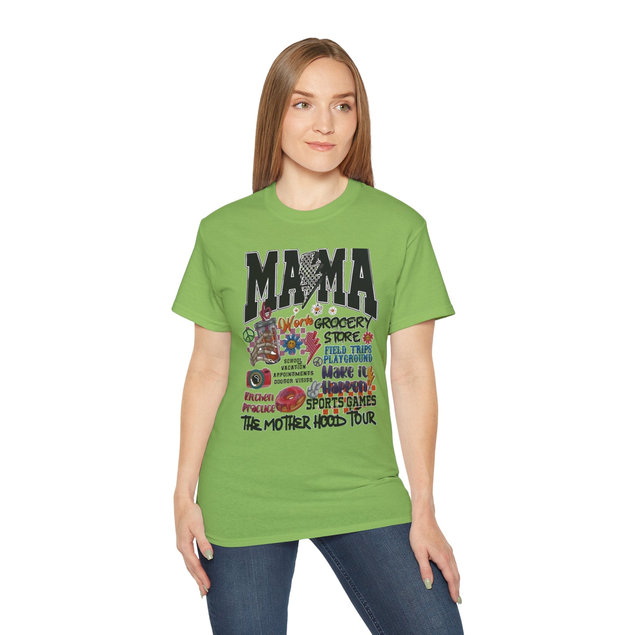 Mama:The Motherhood Tour Unisex Tee, Gift for Mom, Funny Shirt, Mother's Day, Family Outing, Parenting Humor