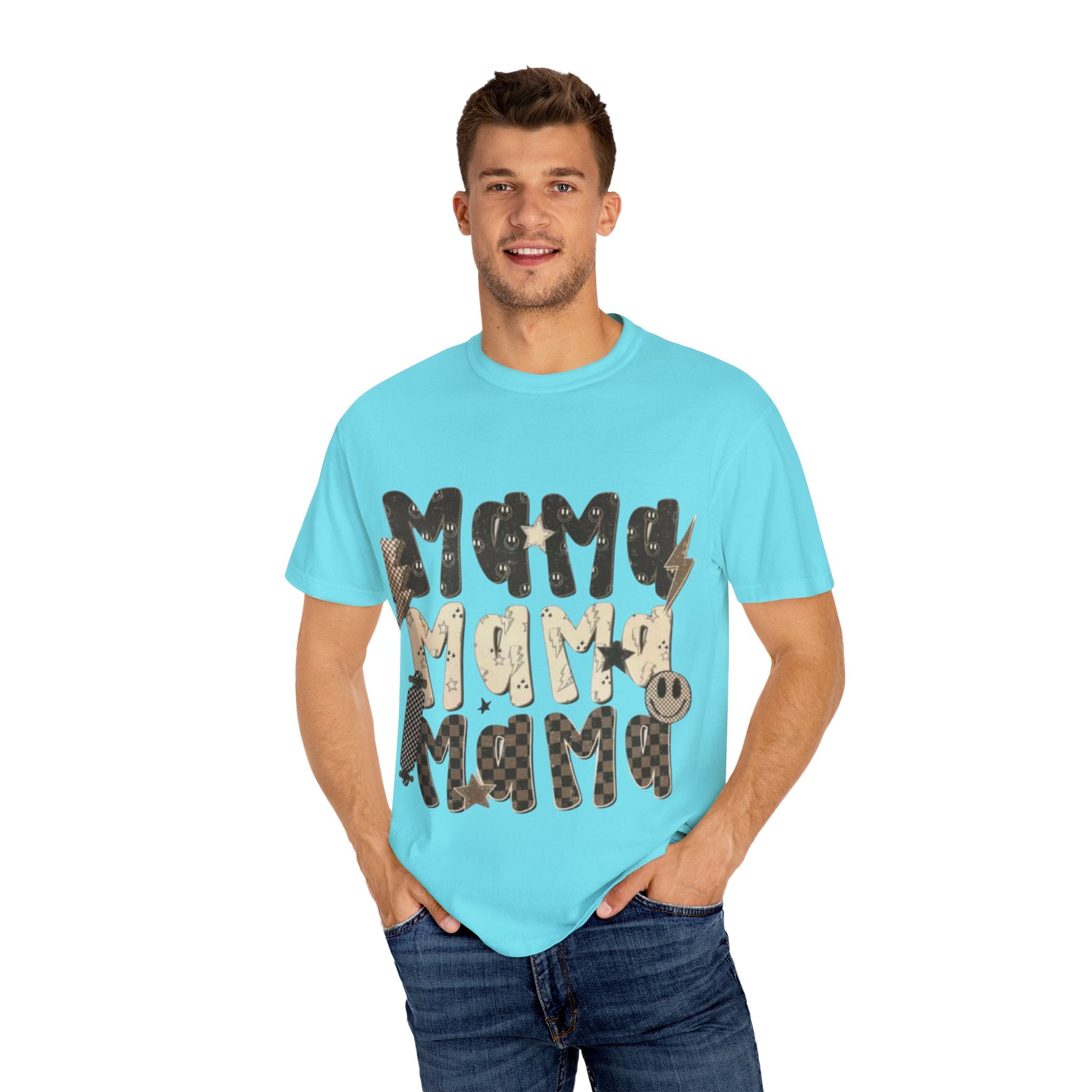 Mama Vibes Garment-Dyed T-shirt | Unisex Tee for Mother's Day, Birthday Gift, Casual Wear, Family Outings, Unique Style