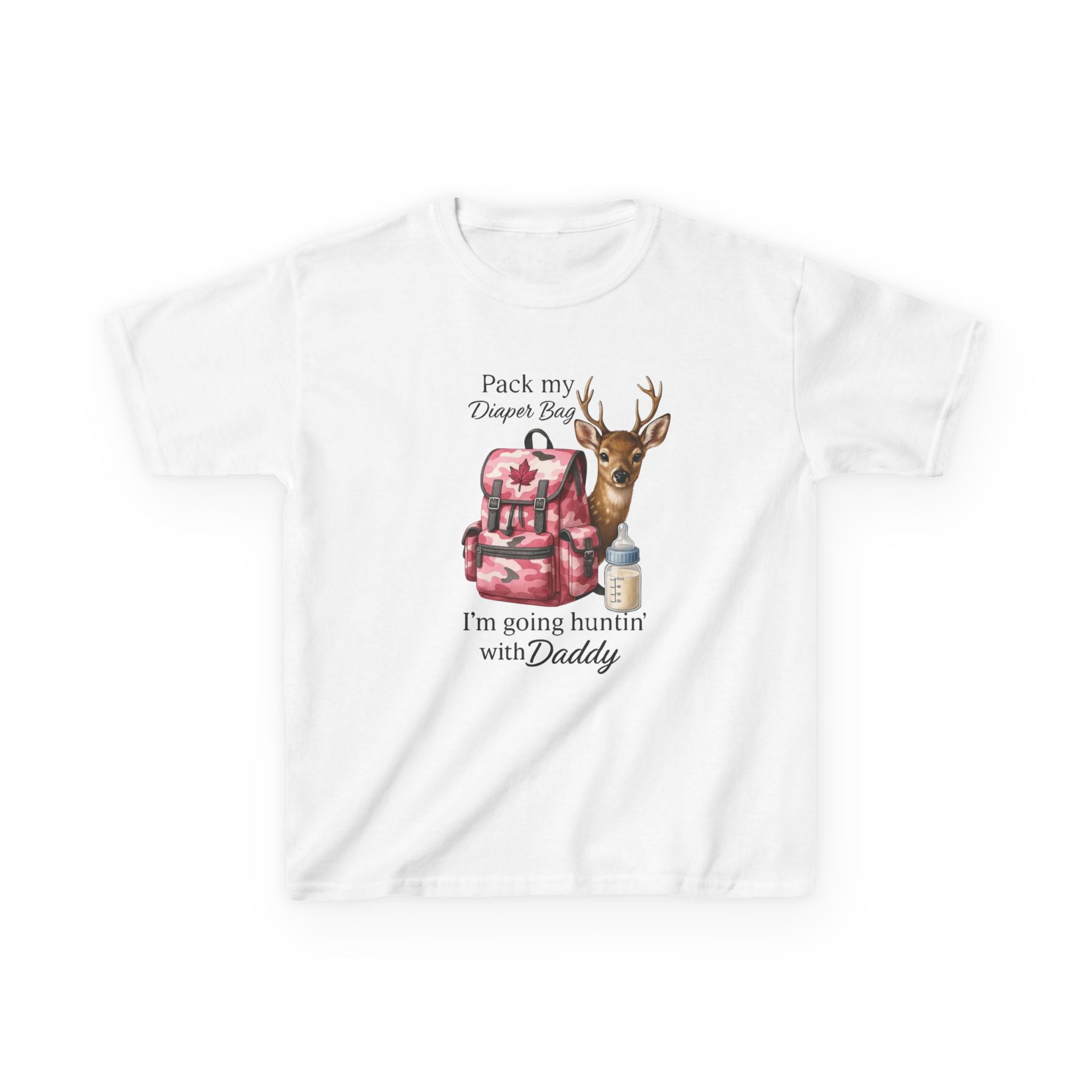 Kids Hunting Tee, Funny Kid's Shirt, Outdoor Adventure Tee, Pack My Diaper Bag Tee, Daddy and Me Shirt