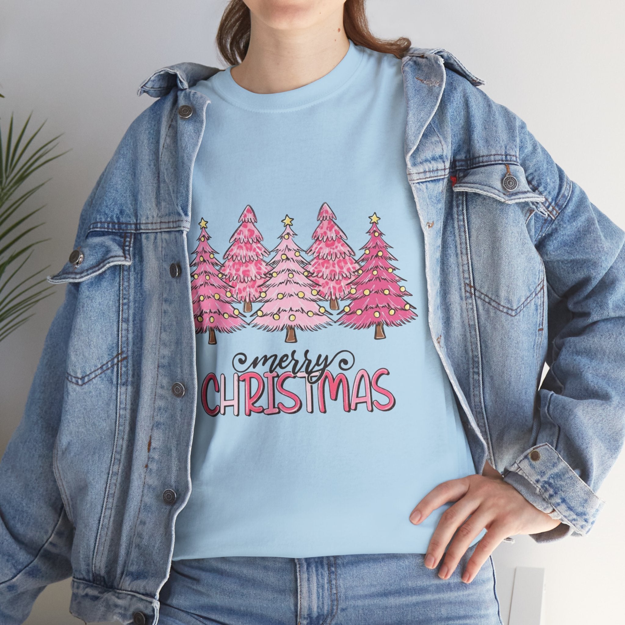 Merry Christmas Unisex Heavy Cotton Tee - Festive Holiday Shirt