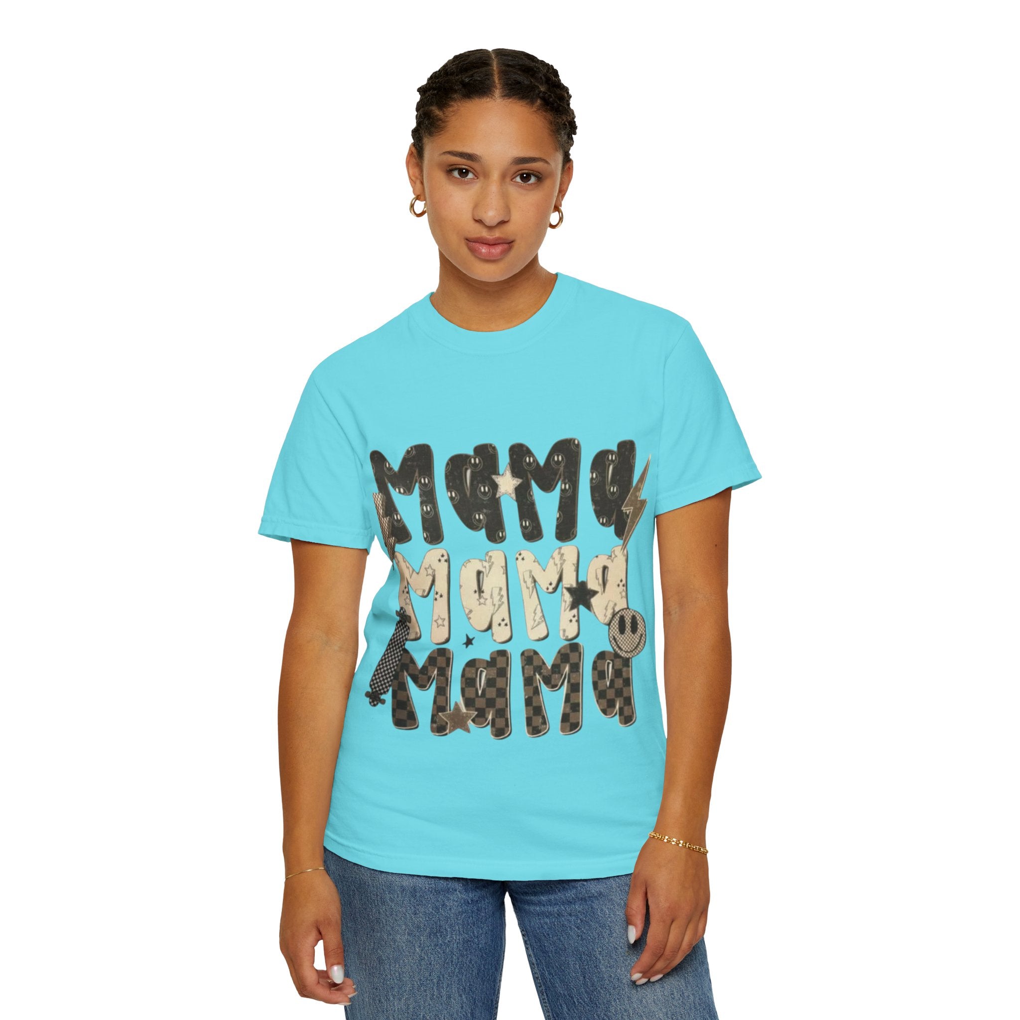 Mama Vibes Garment-Dyed T-shirt | Unisex Tee for Mother's Day, Birthday Gift, Casual Wear, Family Outings, Unique Style