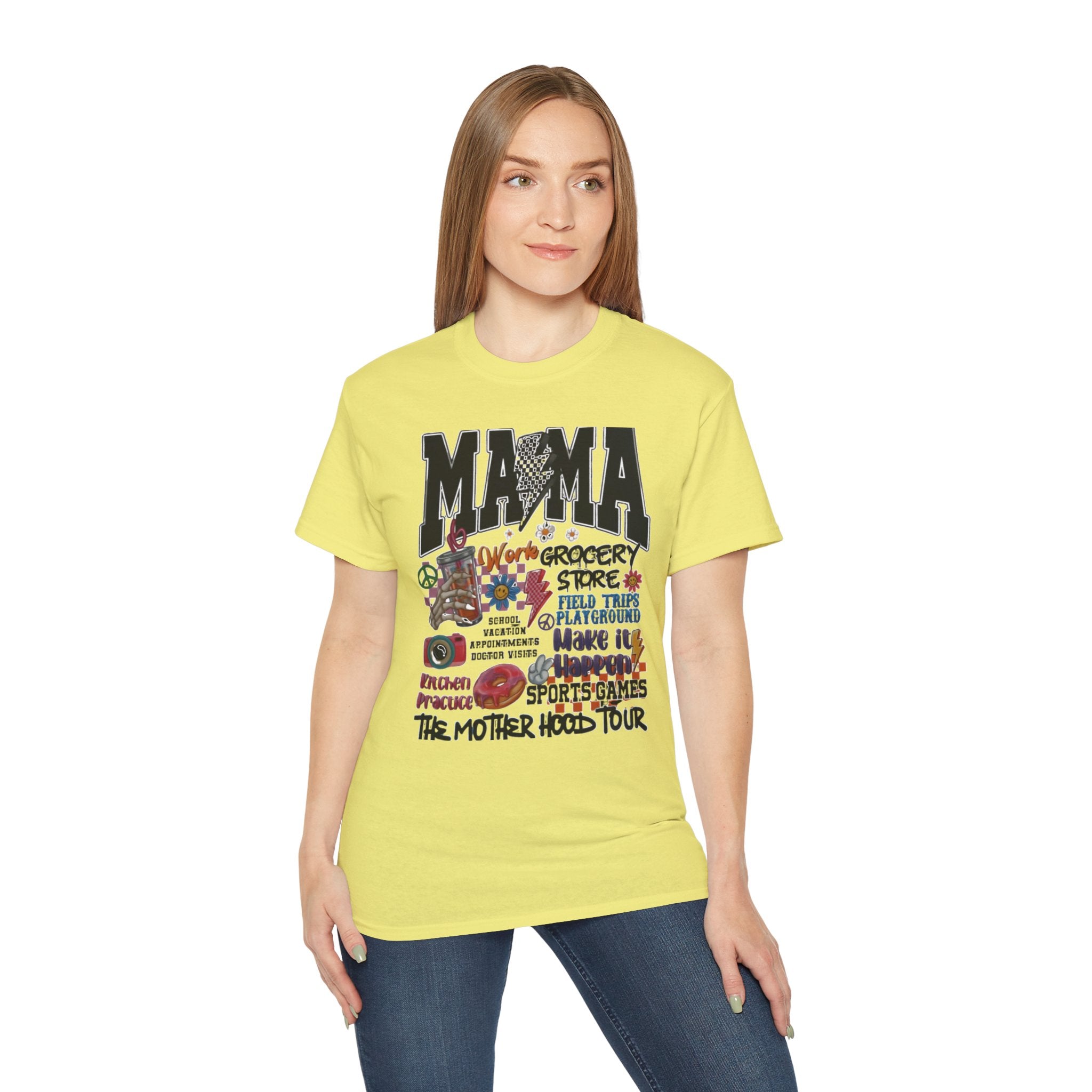 Mama:The Motherhood Tour Unisex Tee, Gift for Mom, Funny Shirt, Mother's Day, Family Outing, Parenting Humor