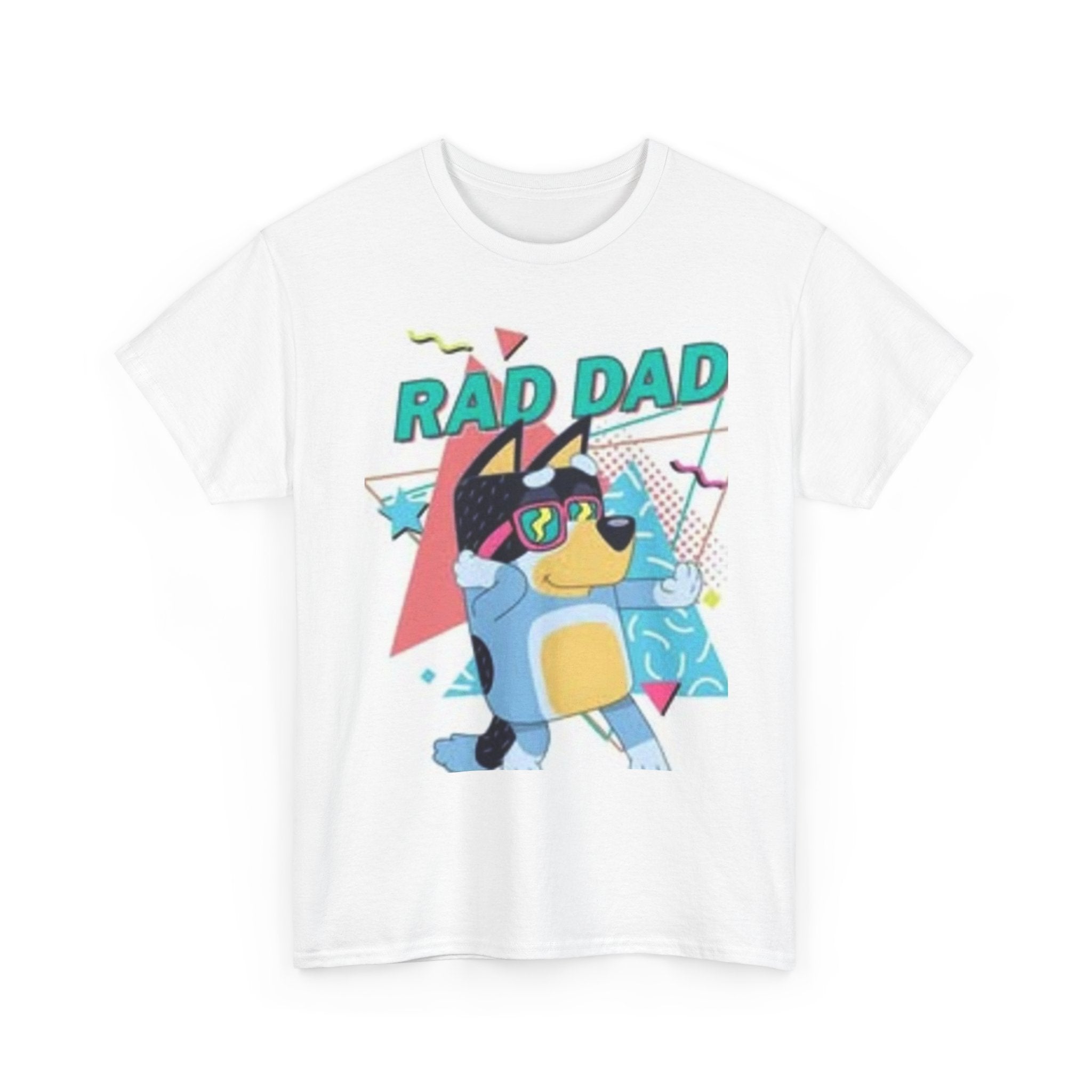 Rad Dad Unisex Heavy Cotton Tee, Funny Father's Day Gift, Cool Dad Shirt, Retro Graphic Tee, Summer Casual Wear