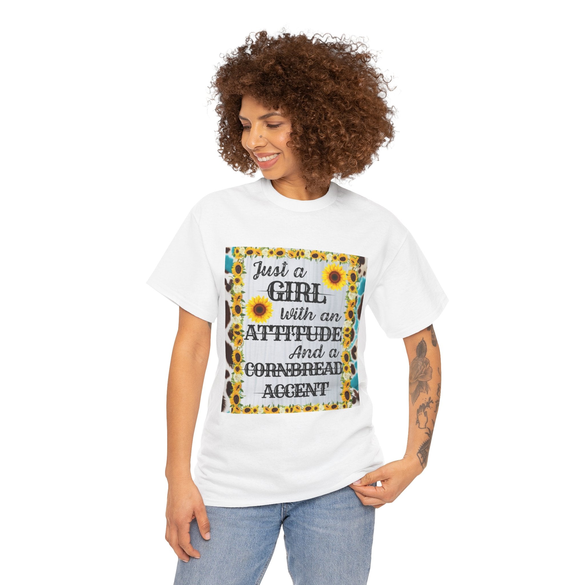 Sassy Attitude Tee - Unisex Heavy Cotton T-Shirt, Casual Wear, Gift for Her, Fun Graphic Top, Southern Charm Apparel