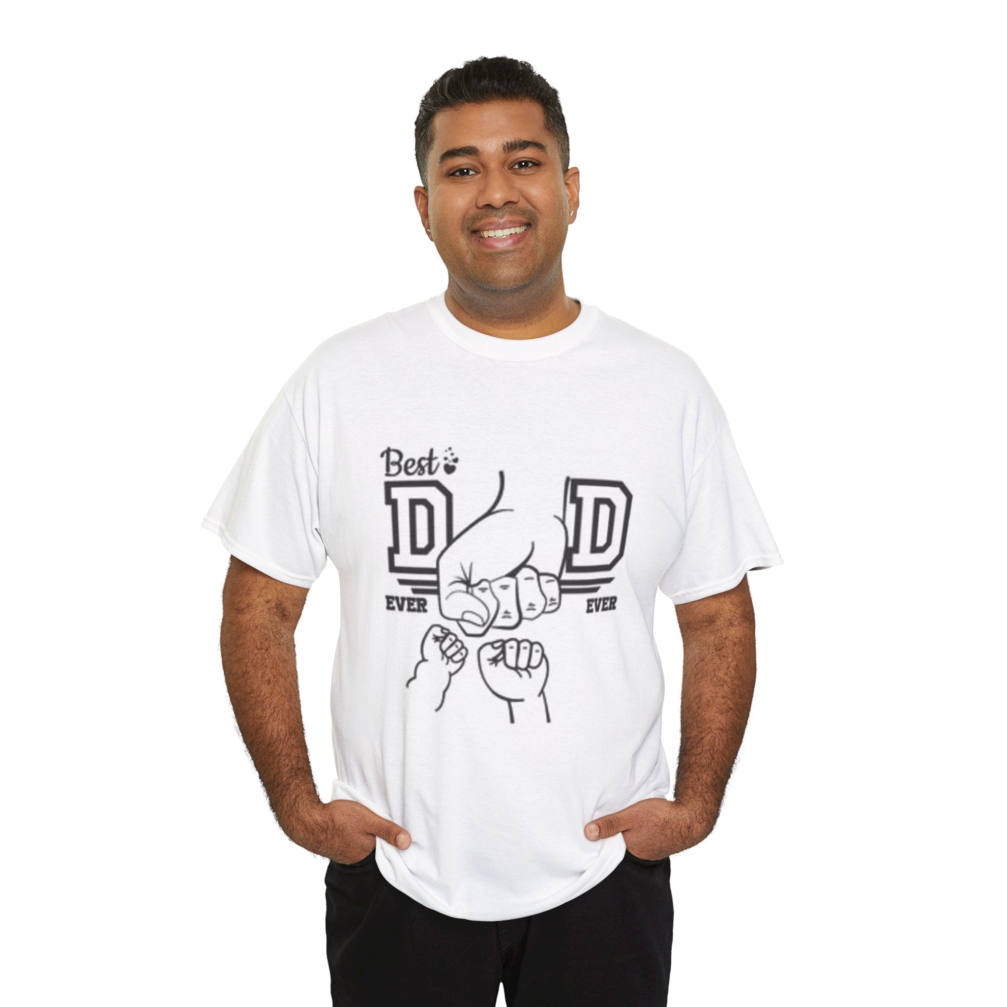 Best Dad Ever Unisex Heavy Cotton Tee - Father's Day Gift, Dad Birthday Gift, Casual T-Shirt, Unique Father's Day Apparel, Dad Life Shirt