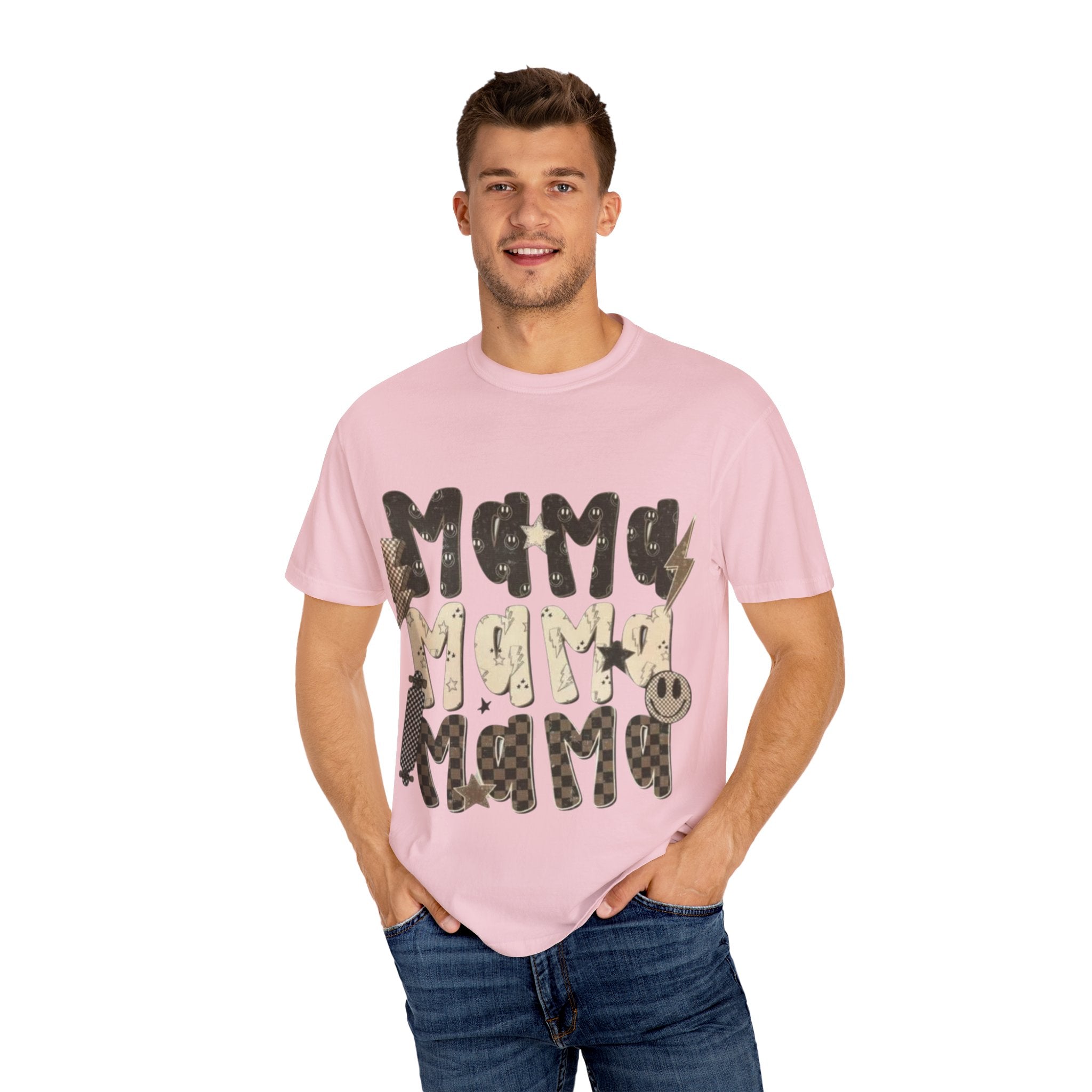 Mama Vibes Garment-Dyed T-shirt | Unisex Tee for Mother's Day, Birthday Gift, Casual Wear, Family Outings, Unique Style