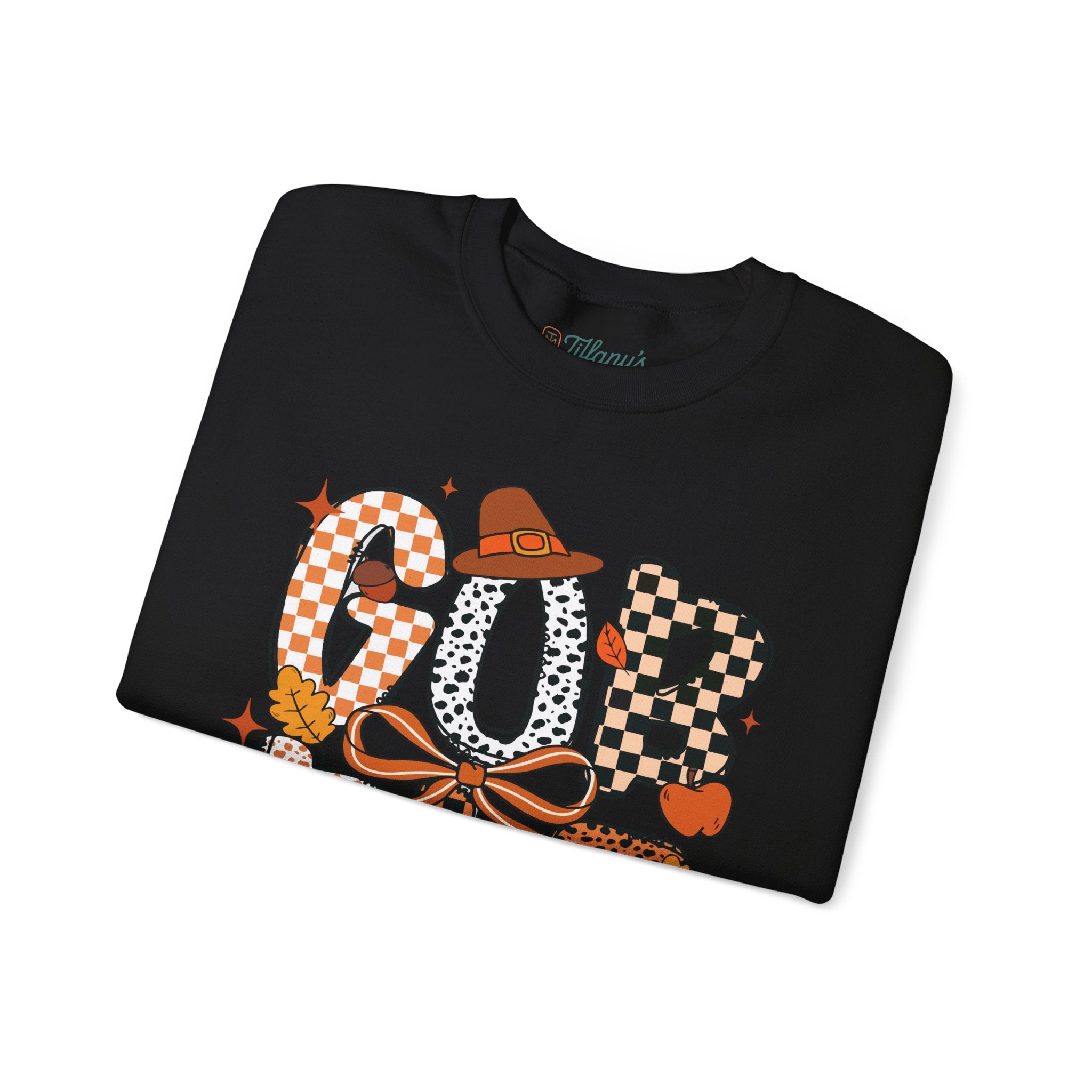 Thanksgiving Gobble Joliette Font Crewneck Sweatshirt