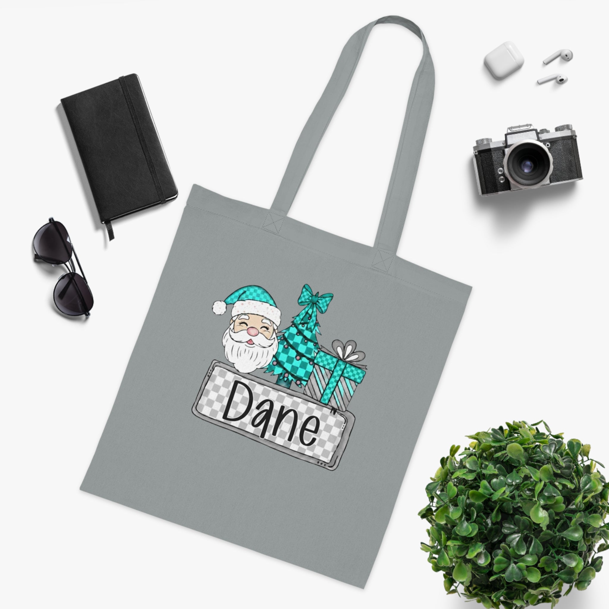 Personalized Christmas Cotton Tote