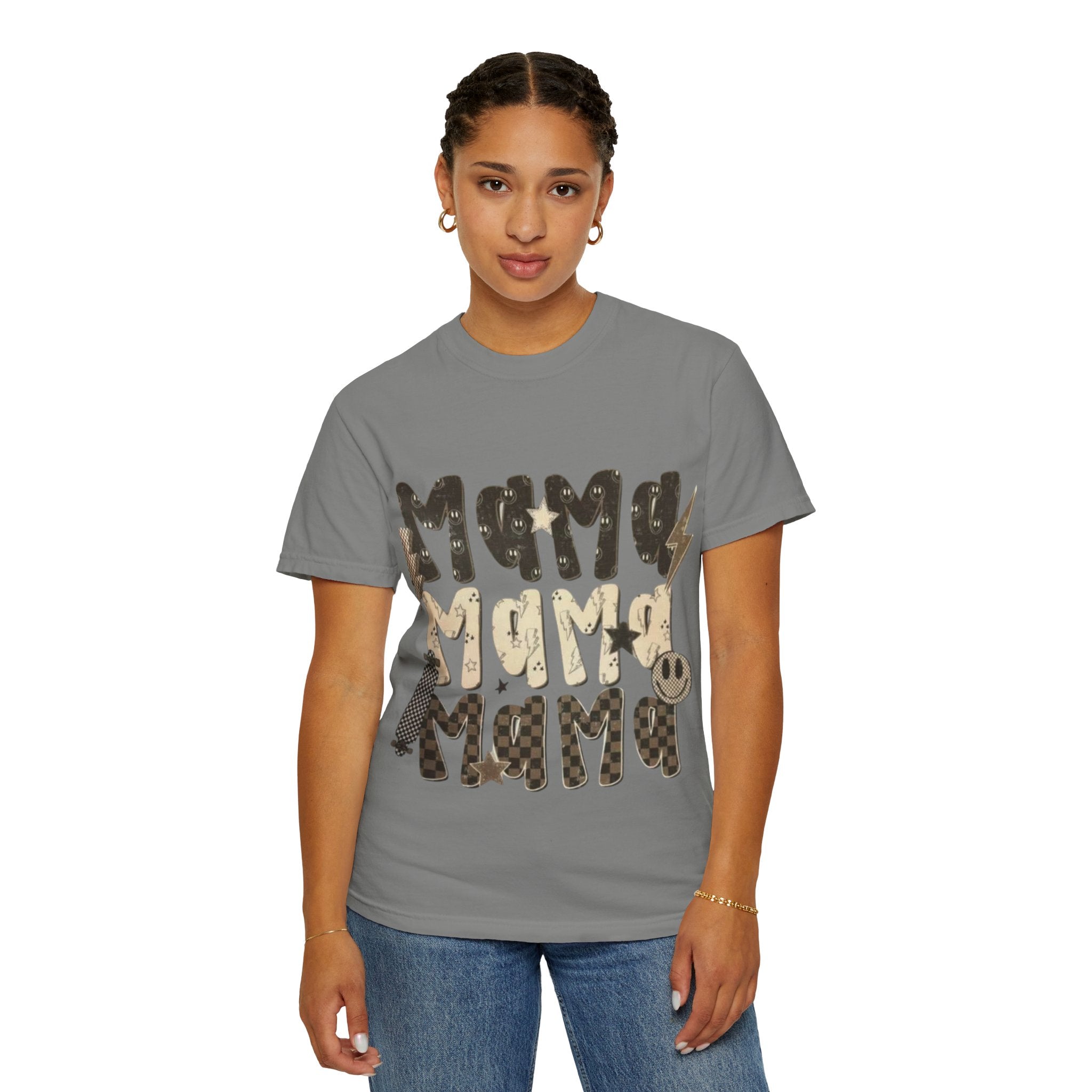 Mama Vibes Garment-Dyed T-shirt | Unisex Tee for Mother's Day, Birthday Gift, Casual Wear, Family Outings, Unique Style