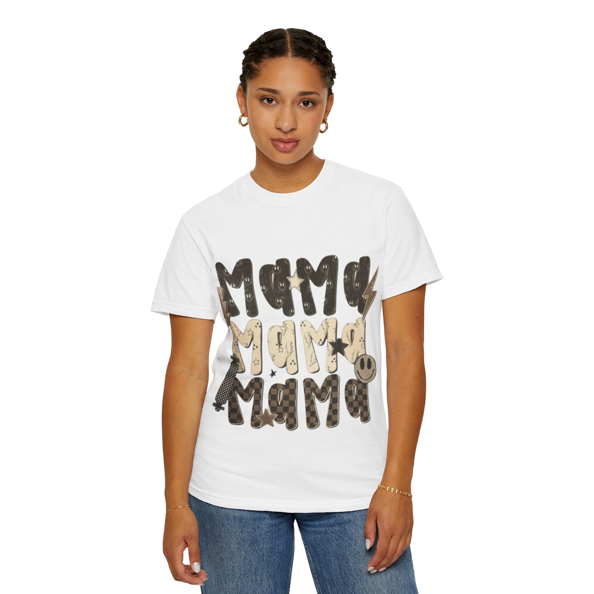 Mama Vibes Garment-Dyed T-shirt | Unisex Tee for Mother's Day, Birthday Gift, Casual Wear, Family Outings, Unique Style