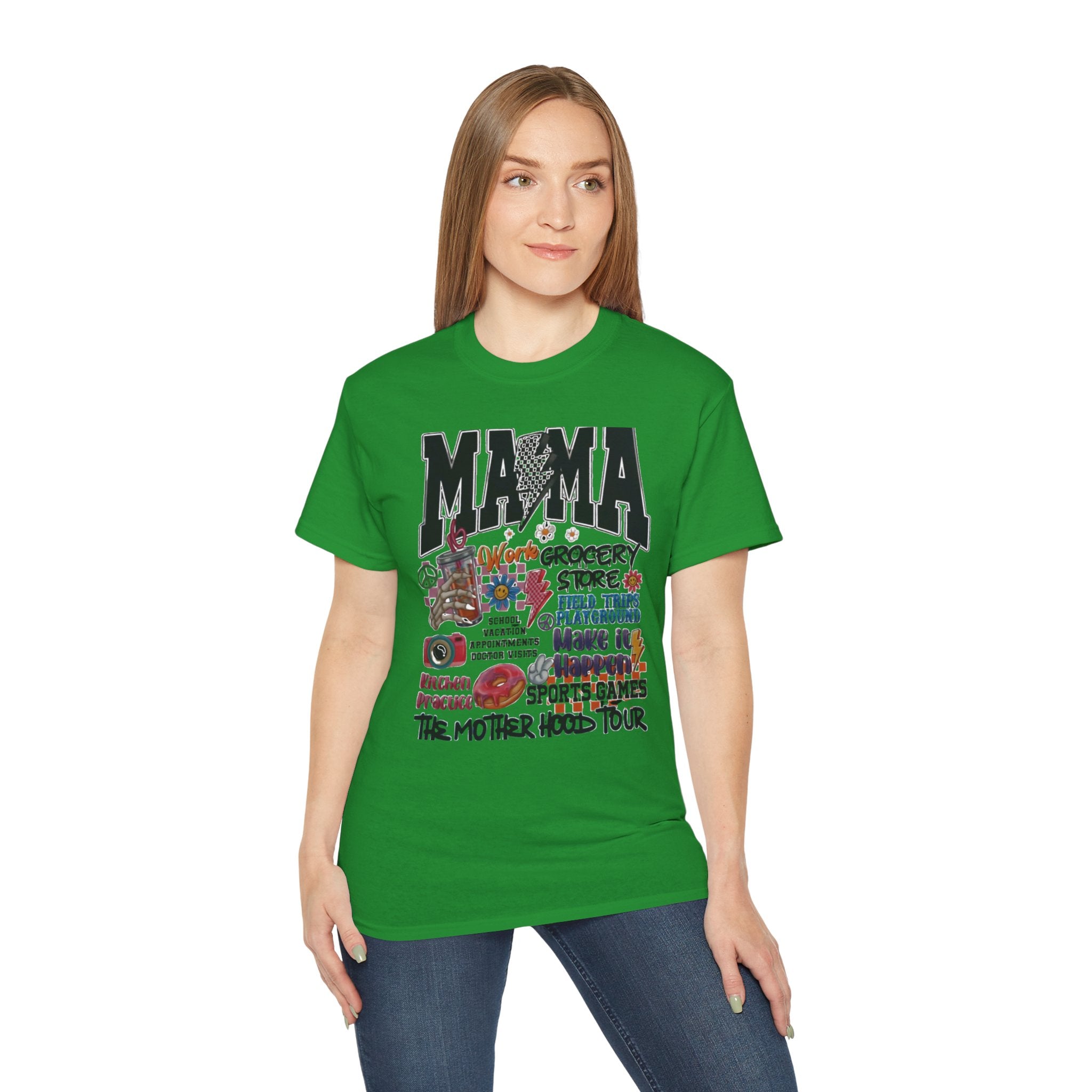 Mama:The Motherhood Tour Unisex Tee, Gift for Mom, Funny Shirt, Mother's Day, Family Outing, Parenting Humor