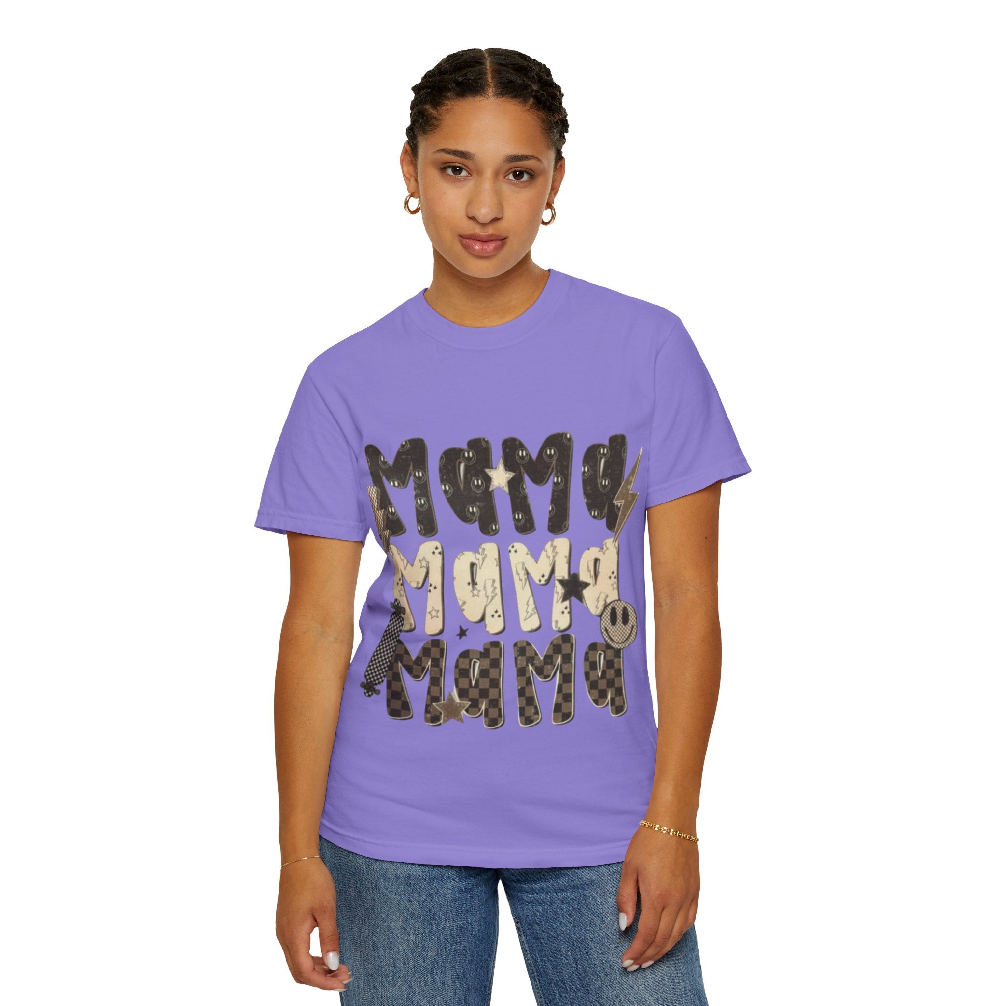 Mama Vibes Garment-Dyed T-shirt | Unisex Tee for Mother's Day, Birthday Gift, Casual Wear, Family Outings, Unique Style