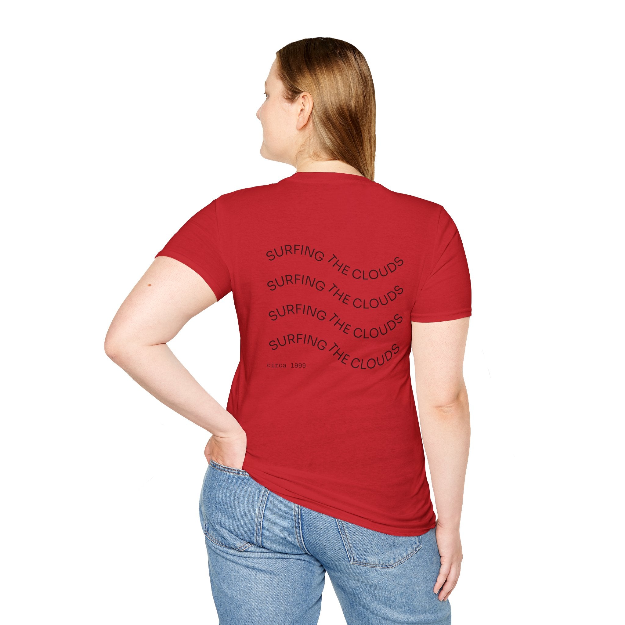 Playful Unicorn Graphic Tee, Surfer Style T-Shirt for Fun Lovers, Perfect Gift for Birthdays, Festivals, Casual Wear, Unisex Softstyle Shirt