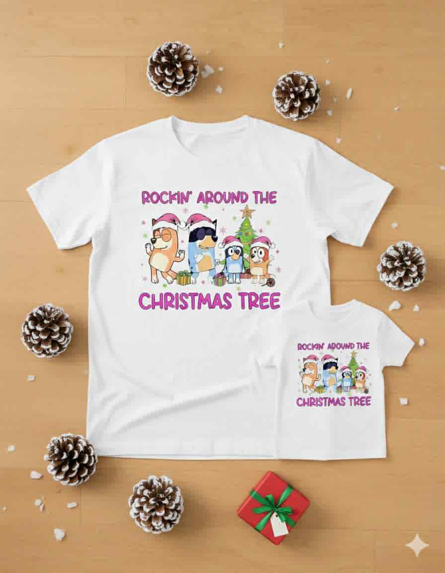 Bluey Christmas Girl/Boy Tee