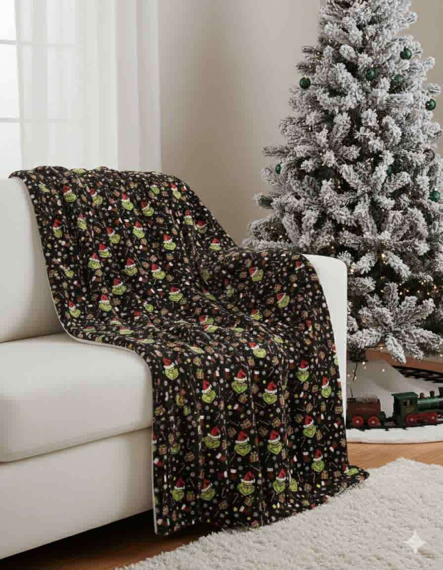 Cozy Grinch Blanket