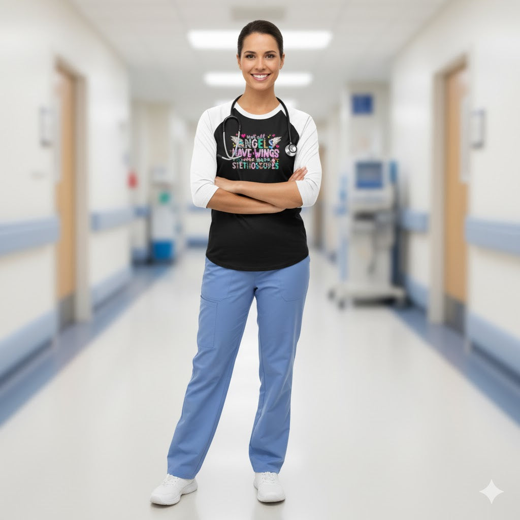 Angels have Stethoscopes Nursing Tee