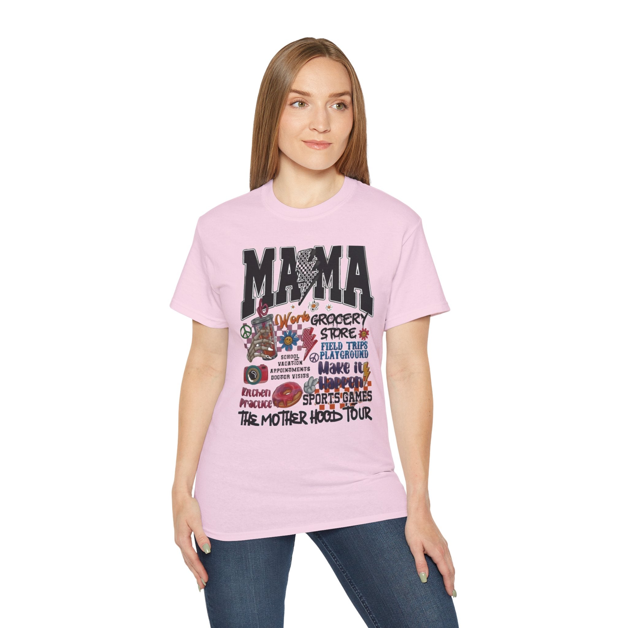 Mama:The Motherhood Tour Unisex Tee, Gift for Mom, Funny Shirt, Mother's Day, Family Outing, Parenting Humor