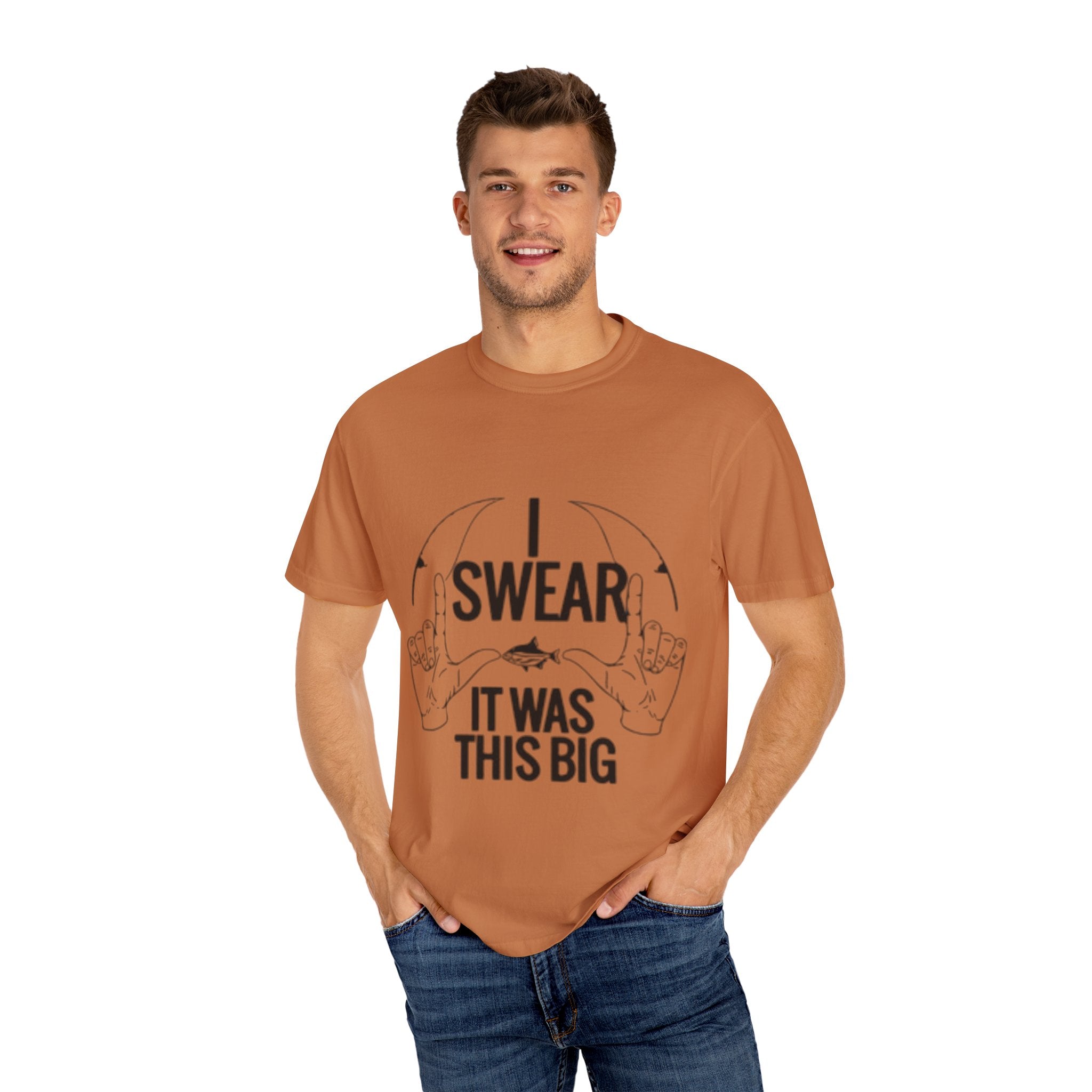 Statement T-Shirt, I Swear It Was This Big Tee, Funny Graphic Top, Gift for Him, Casual Wear, Unisex Clothing