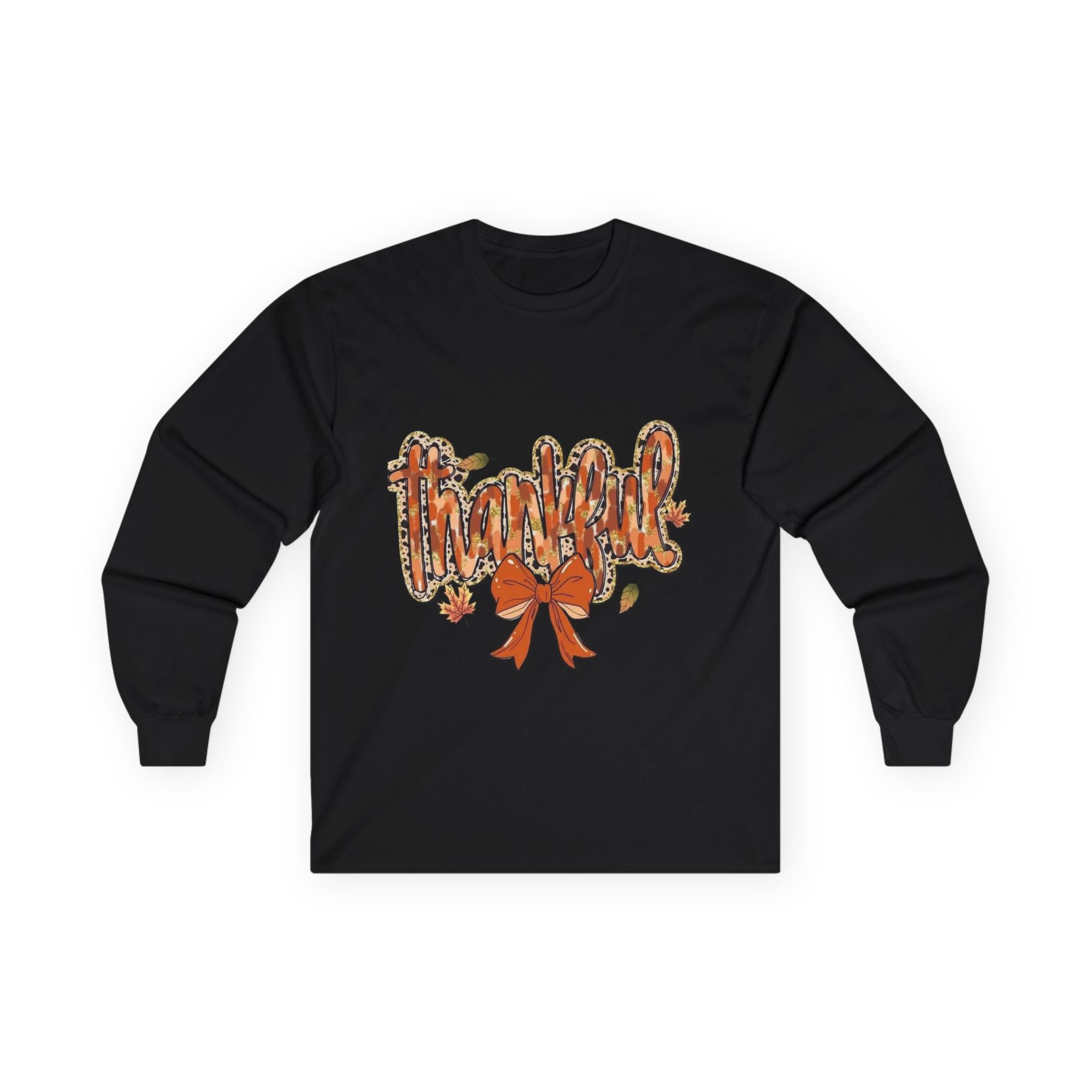 Thankful Long Sleeve Tee, Fall Shirt, Thanksgiving Apparel, Unisex Cotton Top, Cozy Gift for Her