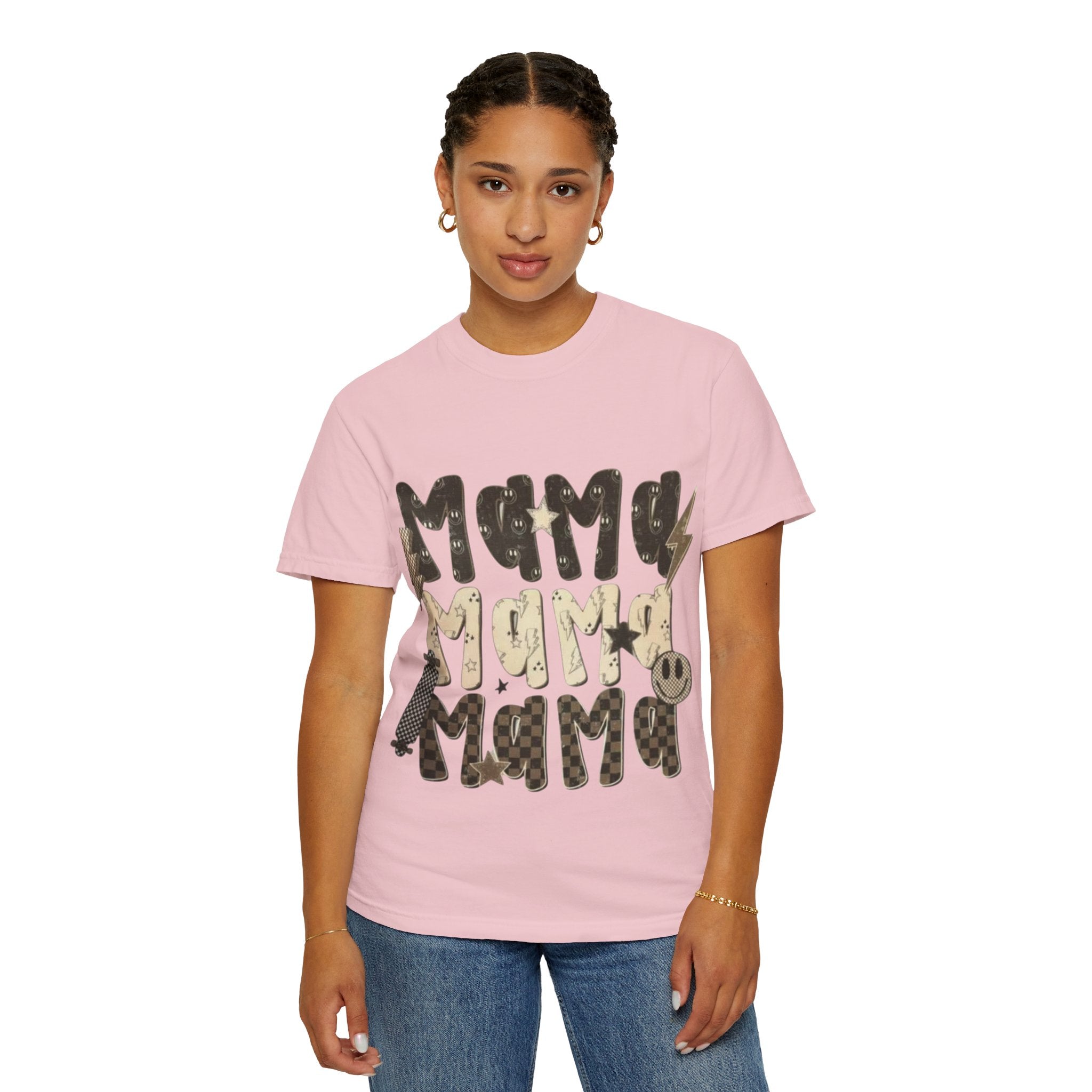 Mama Vibes Garment-Dyed T-shirt | Unisex Tee for Mother's Day, Birthday Gift, Casual Wear, Family Outings, Unique Style
