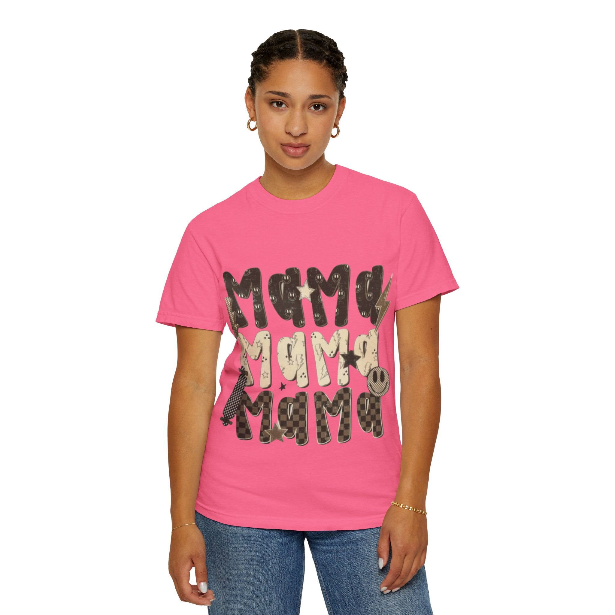 Mama Vibes Garment-Dyed T-shirt | Unisex Tee for Mother's Day, Birthday Gift, Casual Wear, Family Outings, Unique Style