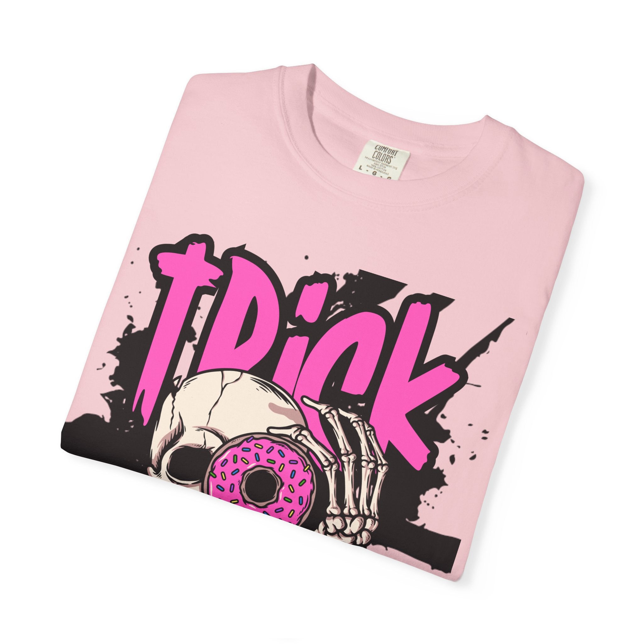 Trick or Treat Unisex Garment-Dyed T-Shirt, Halloween Shirt, Spooky Tee, Graphic T-Shirt, Casual Wear, Festival Clothing