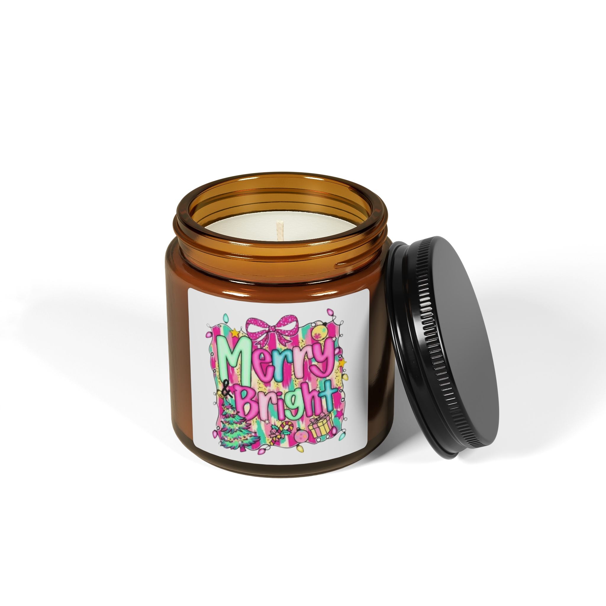 Merry & Bright Scented Soy Candle, Cozy Gift for Holidays, Aromatherapy, Home Decor, Festive Decoration, Eco-Friendly Candle