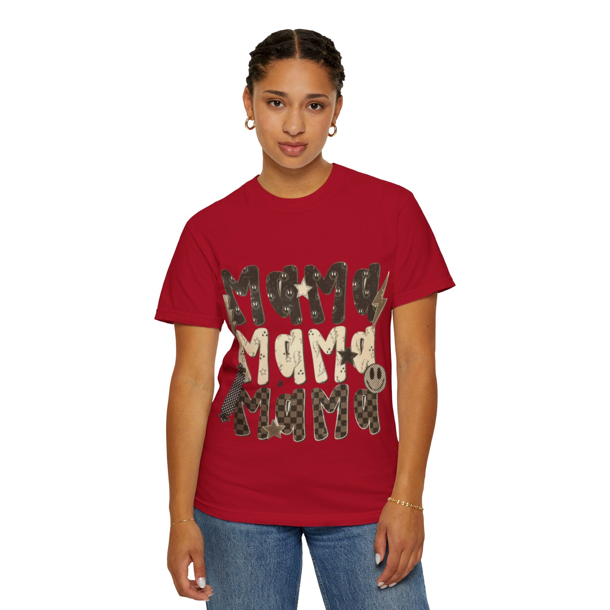 Mama Vibes Garment-Dyed T-shirt | Unisex Tee for Mother's Day, Birthday Gift, Casual Wear, Family Outings, Unique Style