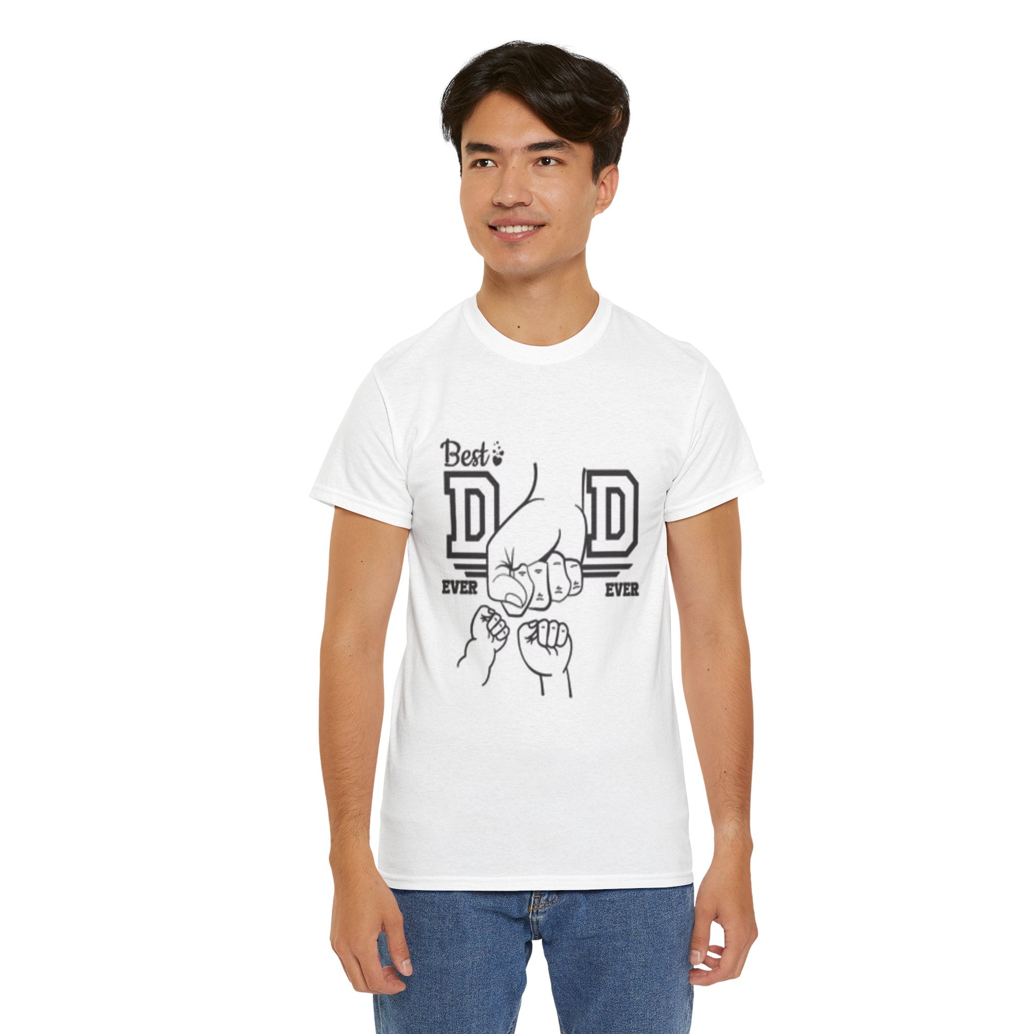 Best Dad Ever Unisex Heavy Cotton Tee - Father's Day Gift, Dad Birthday Gift, Casual T-Shirt, Unique Father's Day Apparel, Dad Life Shirt