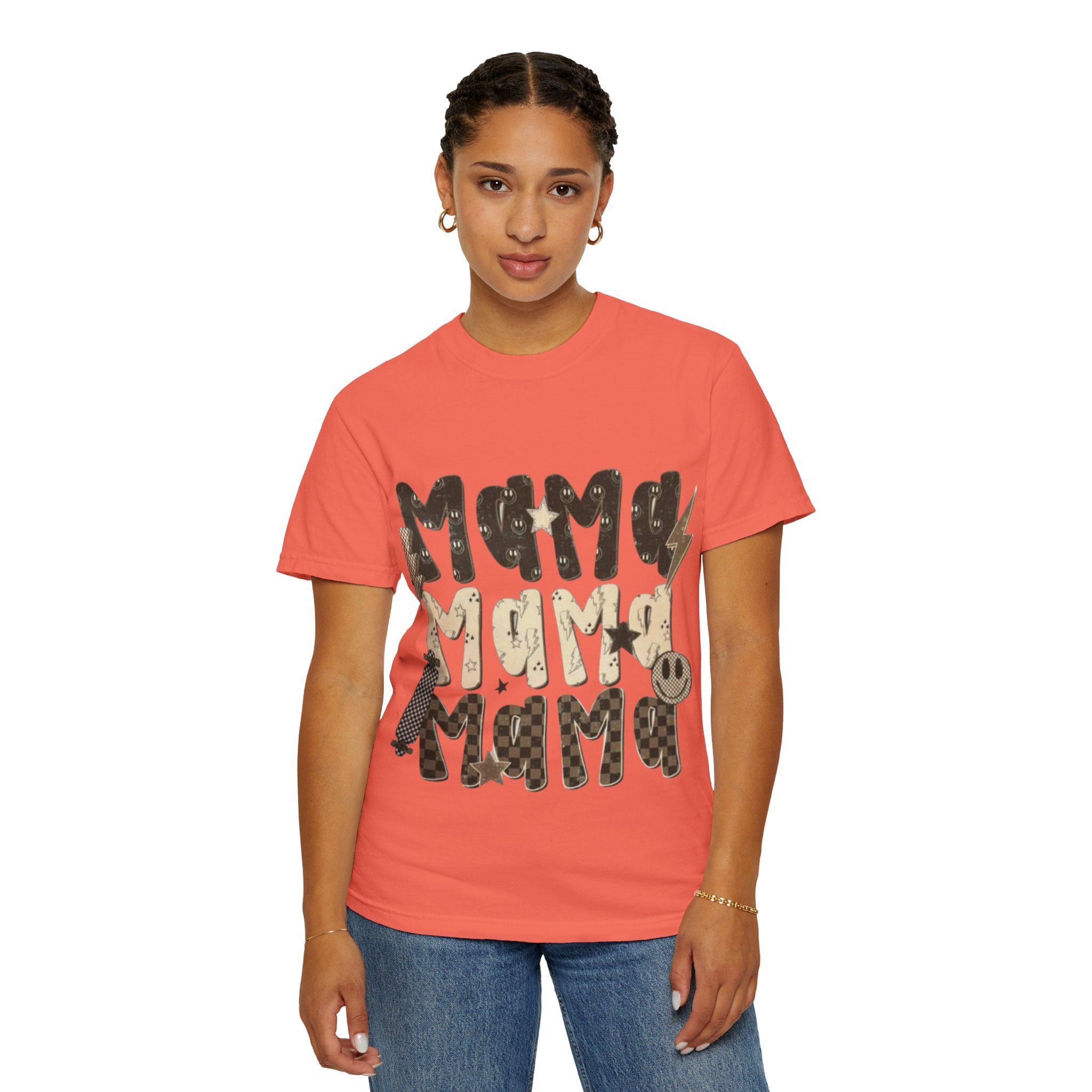 Mama Vibes Garment-Dyed T-shirt | Unisex Tee for Mother's Day, Birthday Gift, Casual Wear, Family Outings, Unique Style