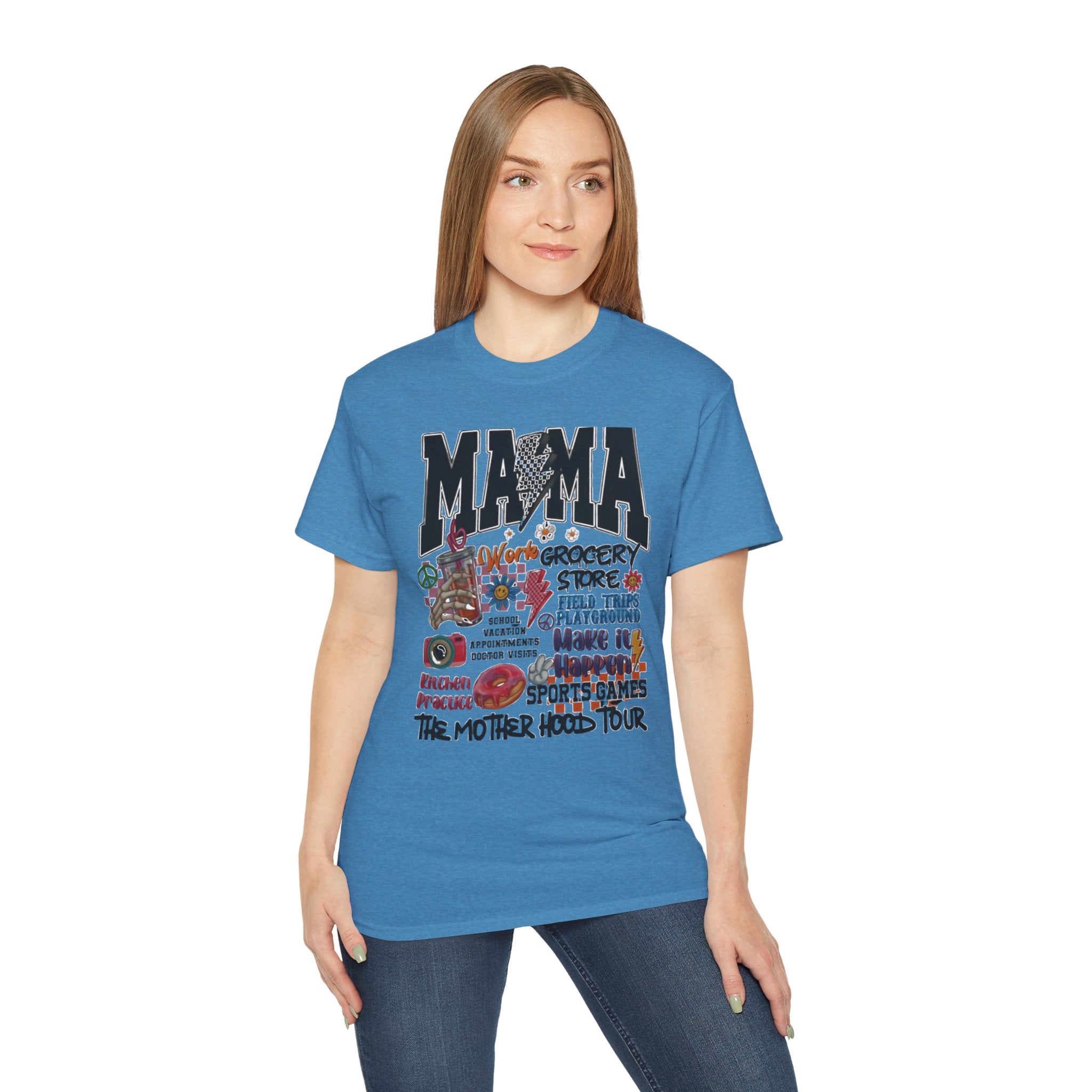Mama:The Motherhood Tour Unisex Tee, Gift for Mom, Funny Shirt, Mother's Day, Family Outing, Parenting Humor