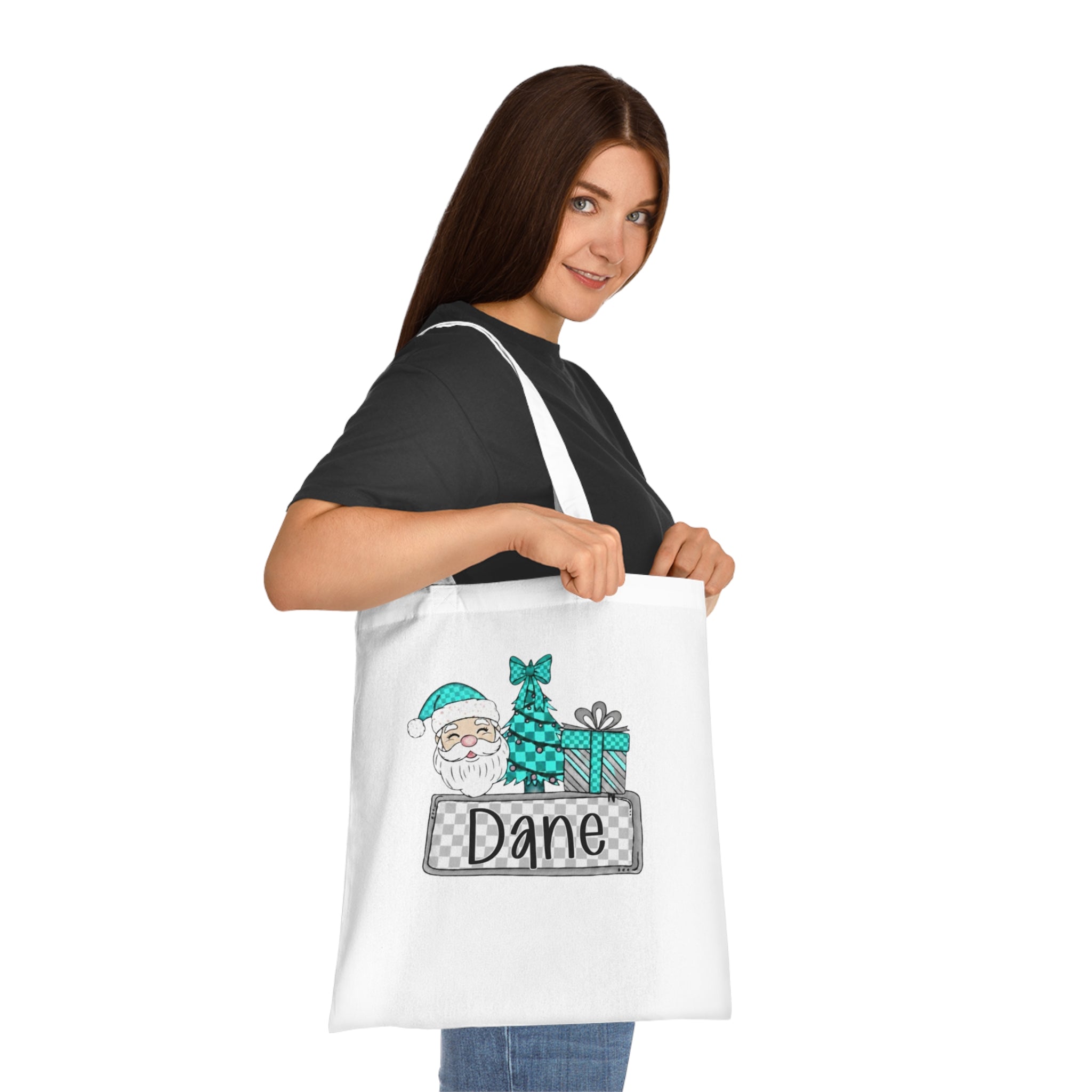 Personalized Christmas Cotton Tote