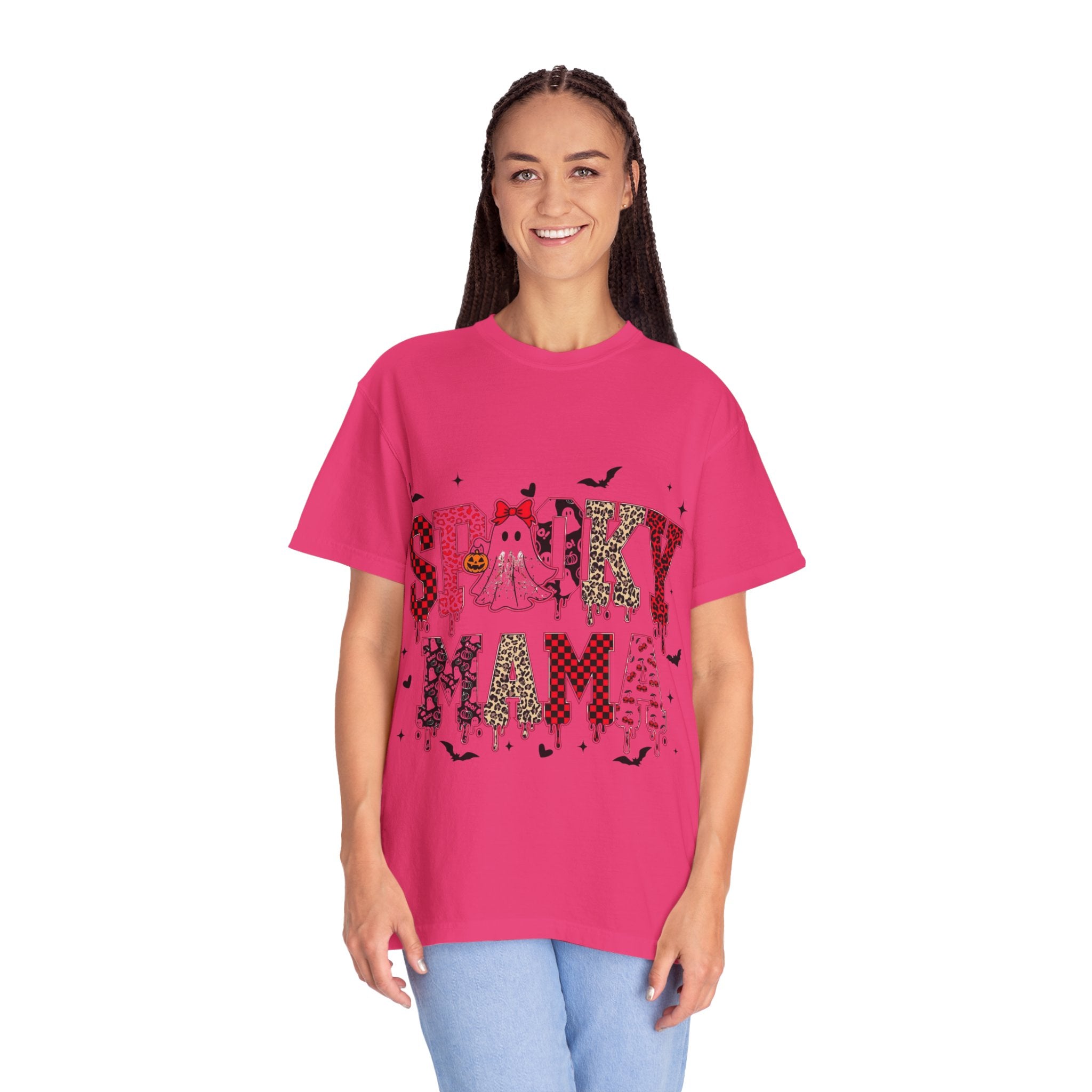 Spooky Mama Halloween T-Shirt, Unisex Halloween Shirt, Cute Ghost Tee, Fall Fashion, Casual Wear, Gift for Moms