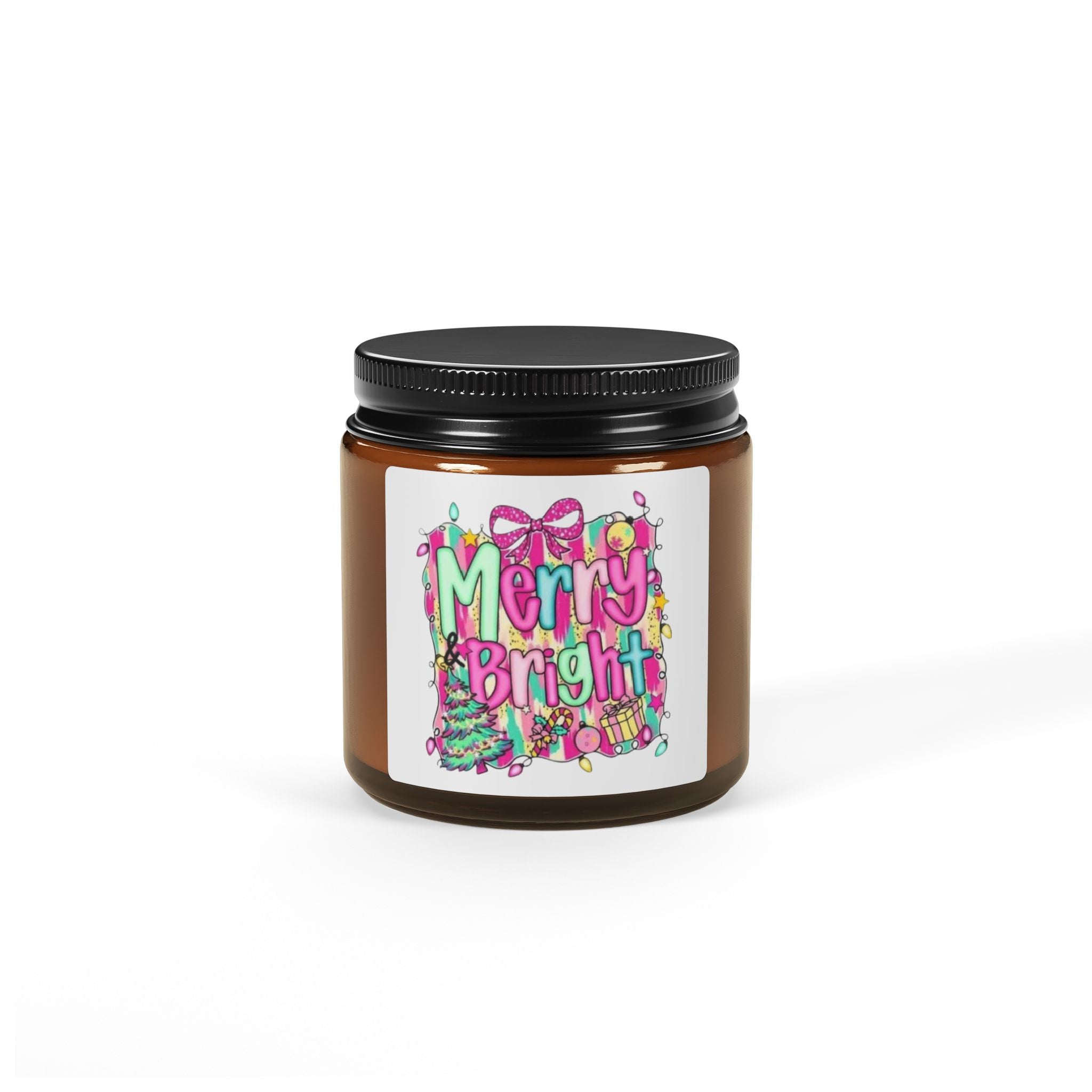 Merry & Bright Scented Soy Candle, Cozy Gift for Holidays, Aromatherapy, Home Decor, Festive Decoration, Eco-Friendly Candle