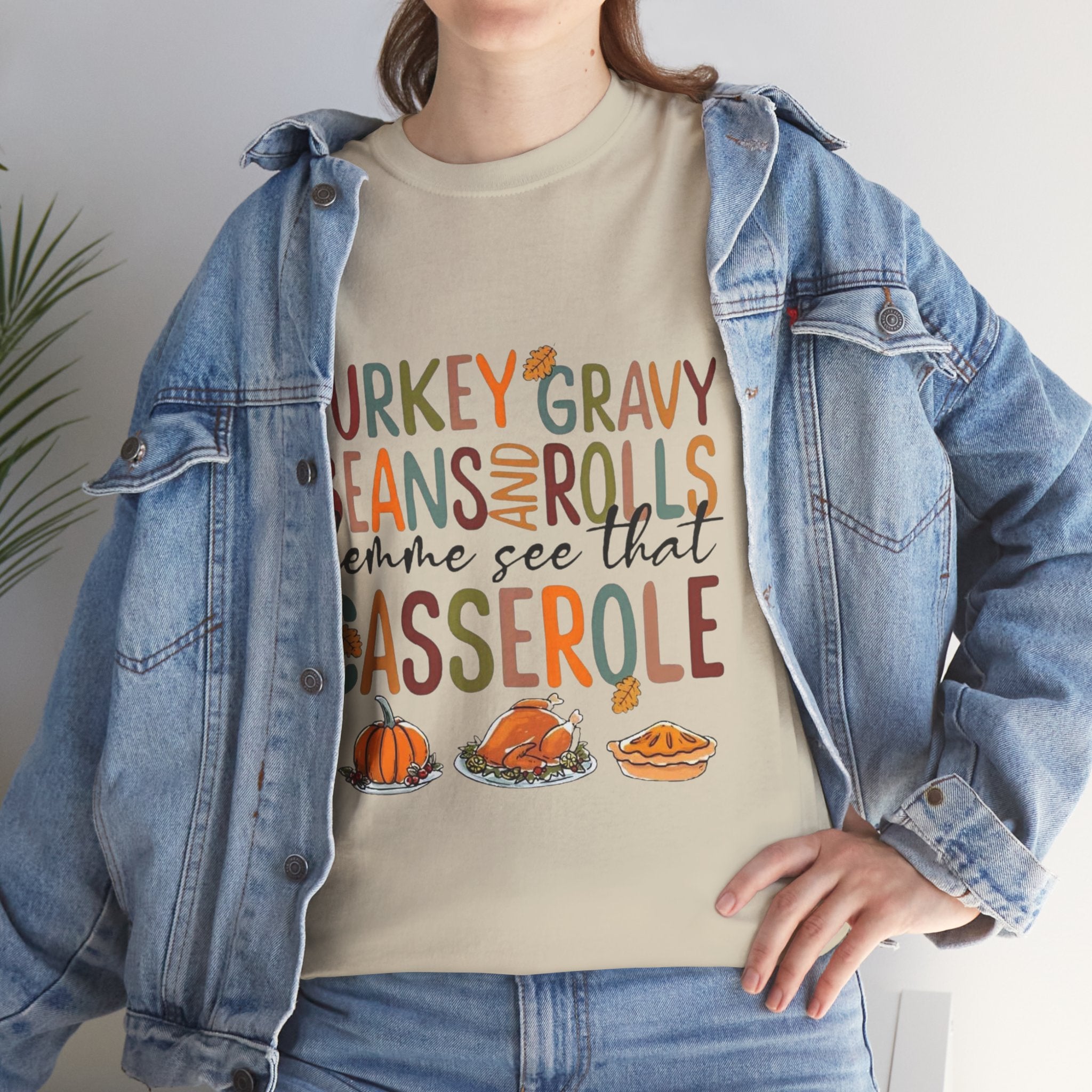 Lemme See That Casserole, Thanksgiving Funny Tee, Humor T-Shirt for Family Gatherings, AutumnFest Shirt, Casual Fall Wear, Gift for Food Lovers