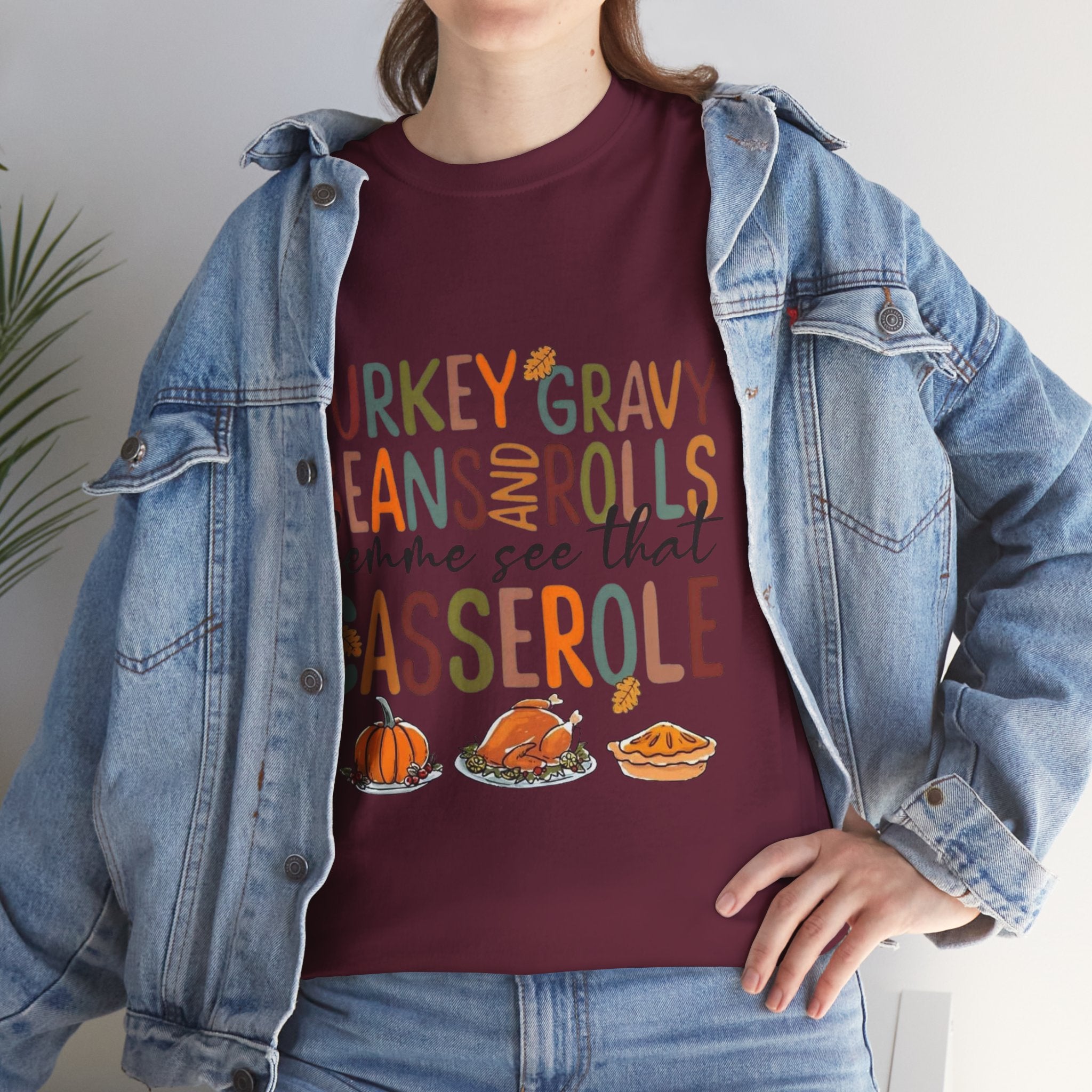 Lemme See That Casserole, Thanksgiving Funny Tee, Humor T-Shirt for Family Gatherings, AutumnFest Shirt, Casual Fall Wear, Gift for Food Lovers