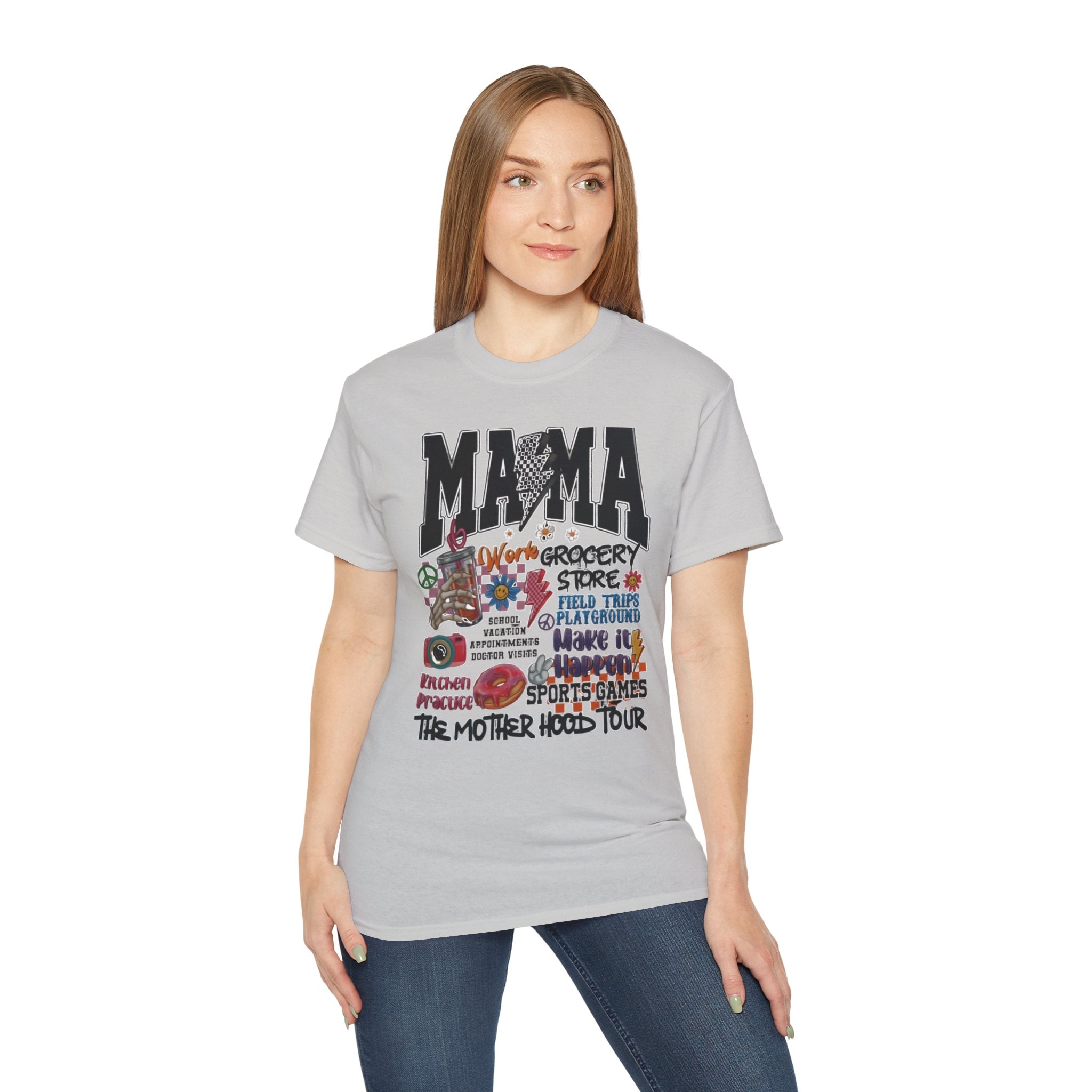 Mama:The Motherhood Tour Unisex Tee, Gift for Mom, Funny Shirt, Mother's Day, Family Outing, Parenting Humor